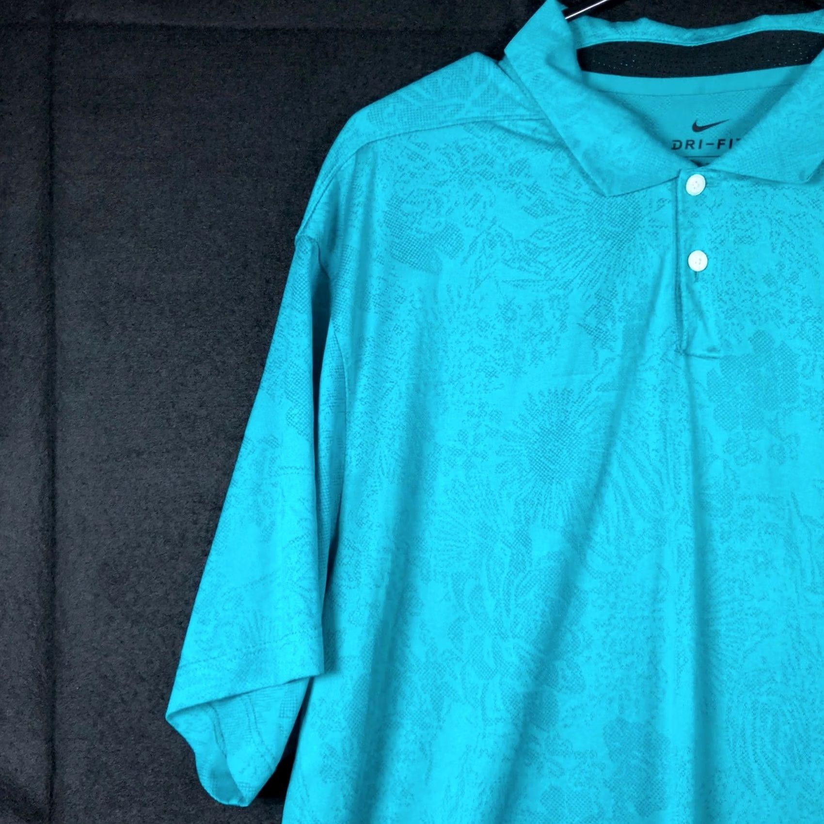 Nike Nike Mens Polo Shirt Teal Floral Dry Fit Short Sleeve Athletic Golf XL Size US XL / EU 56 / 4 - 4 Thumbnail