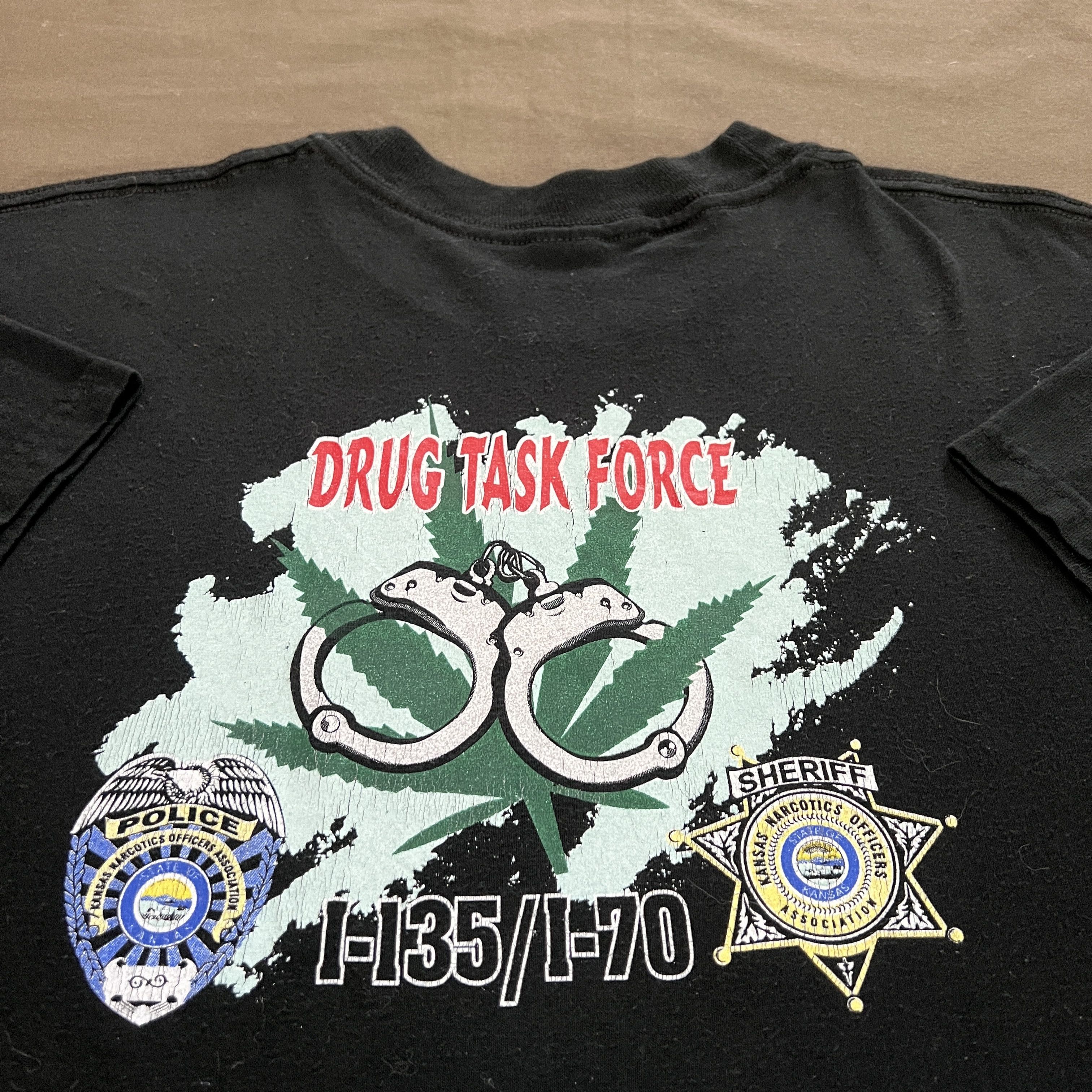 Vintage Y2K Drug Enforcement Task Force Promo Tee Crime