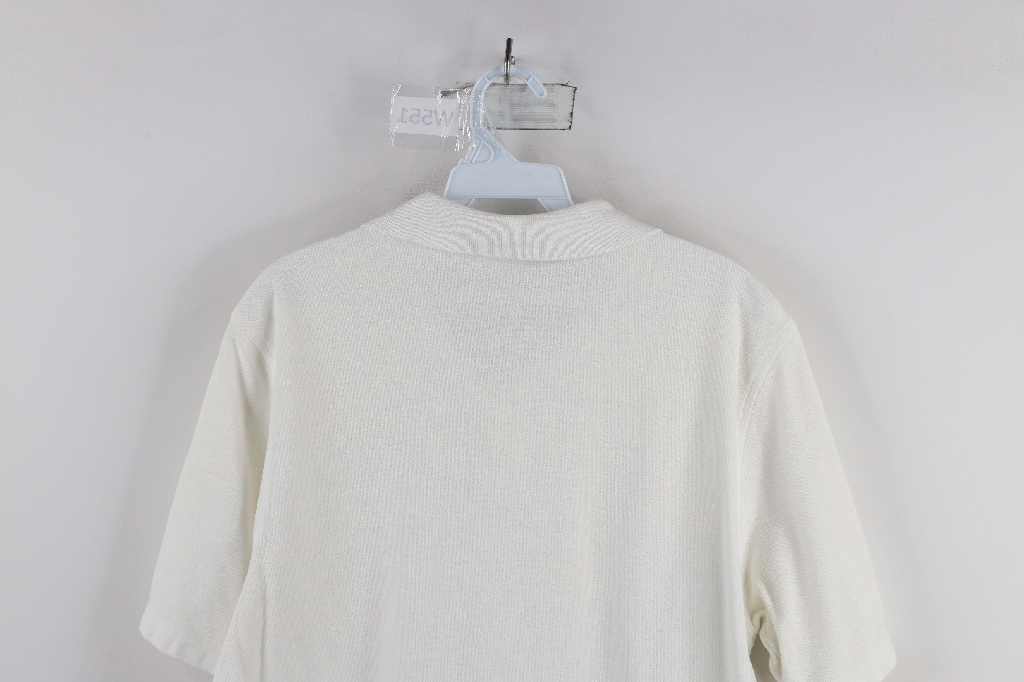 Lands' End × Vintage Vintage 90s Lands End Pique Cotton Golf Polo Shirt White Size US M / EU 48-50 / 2 - 14 Thumbnail