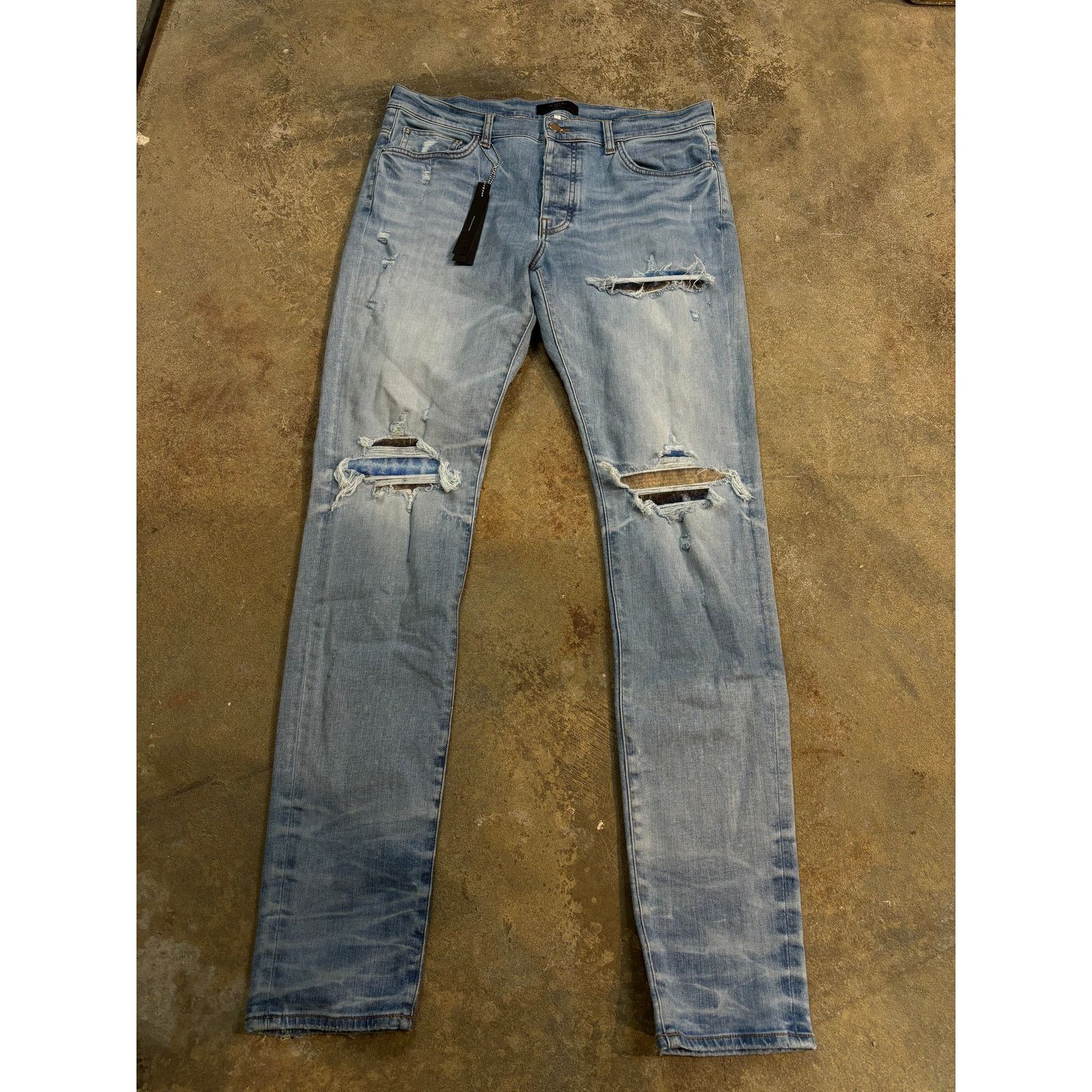 Amiri Amiri MX1 Light Wash Mohair Patch Used 36 Size US 36 / EU 52 - 1 Thumbnail