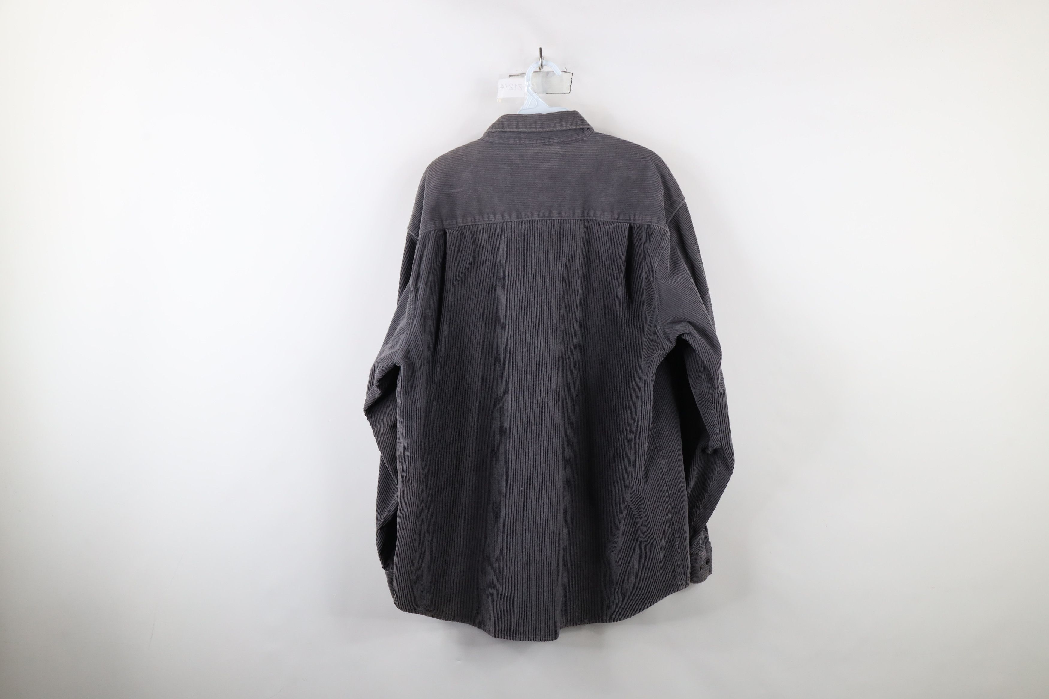 Vintage Vintage 90s Streetwear Heavyweight Button Shirt Gray Size US XL / EU 56 / 4 - 10 Thumbnail