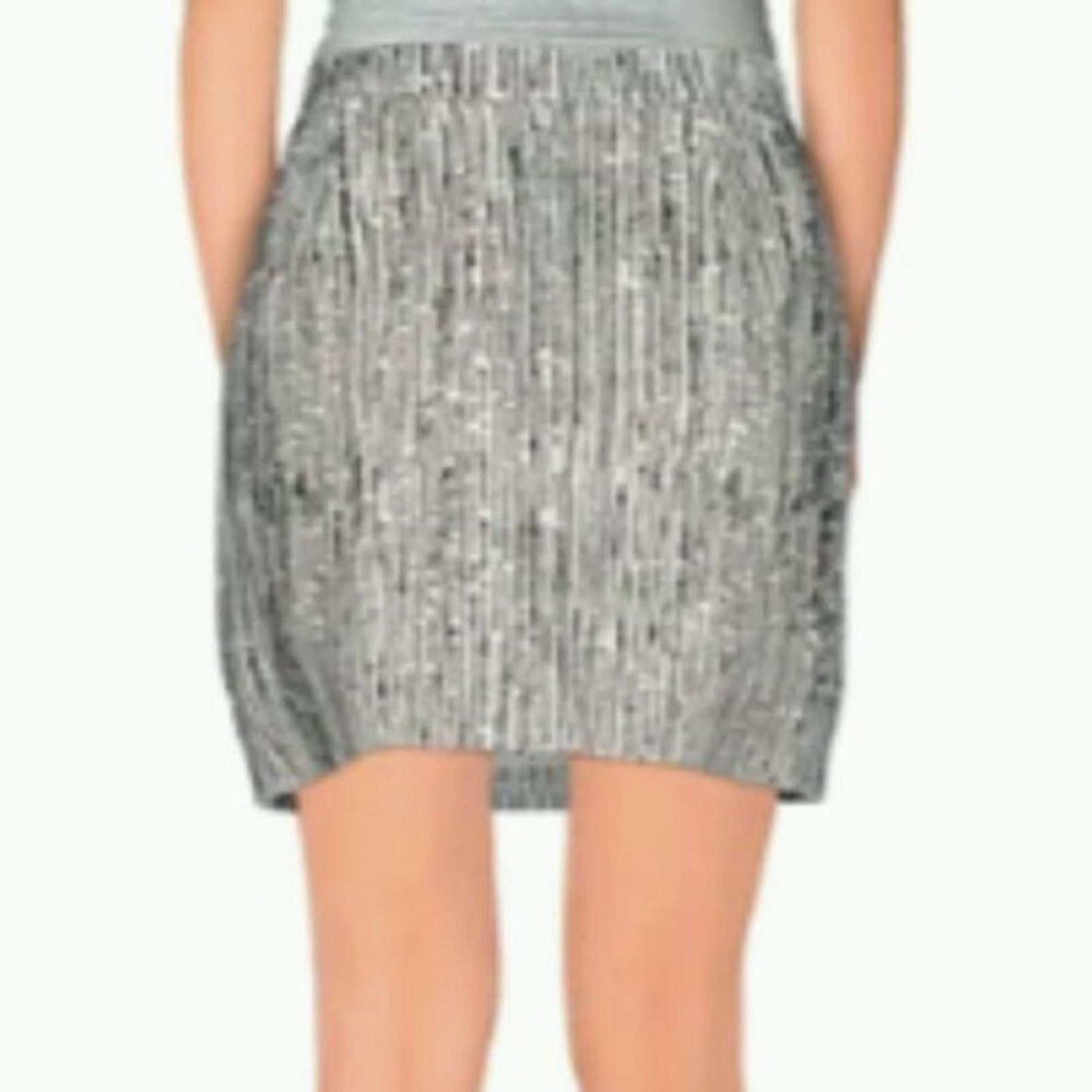 Balenciaga Balenciaga striped min skirt black and white size 6 Size 27" / US 4 / IT 40 - 3 Thumbnail