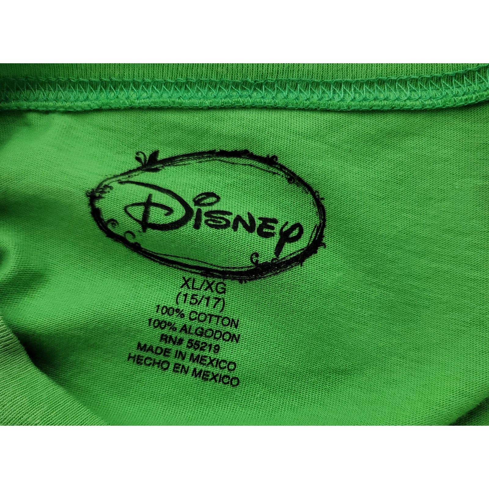 Disney Disney Green Mickey Mouse Peace Love Flower Shirt XL Size XL / US 12-14 / IT 48-50 - 4 Thumbnail