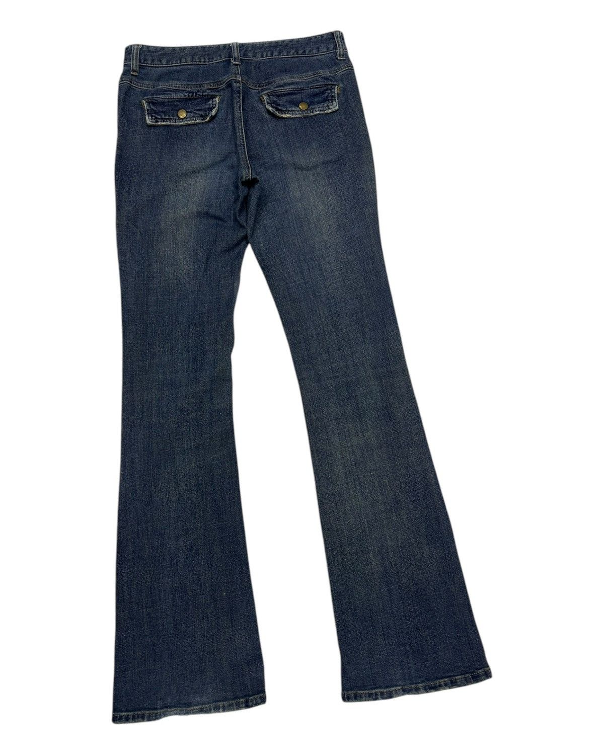 Japanese Brand Flare Jeans No Brand Bootcut Bush Jeans Distressed Denim Size 29" - 4 Thumbnail