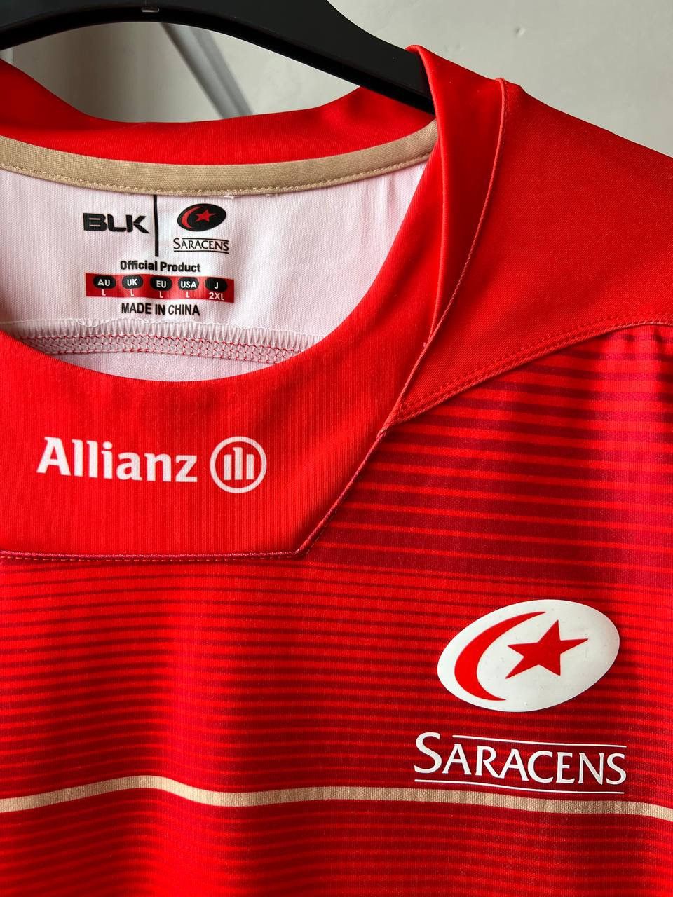 Sports Specialties 2016/17 SARACENS BLK ALLIANZ AWAY RUGBY JERSEY SHIRT SIZE L Size US L / EU 52-54 / 3 - 6 Thumbnail