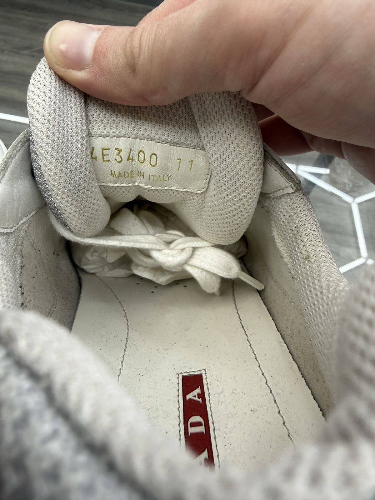 Prada Prada Cup Sneakers - White / Grey Size US 12 / EU 45 - 7 Thumbnail