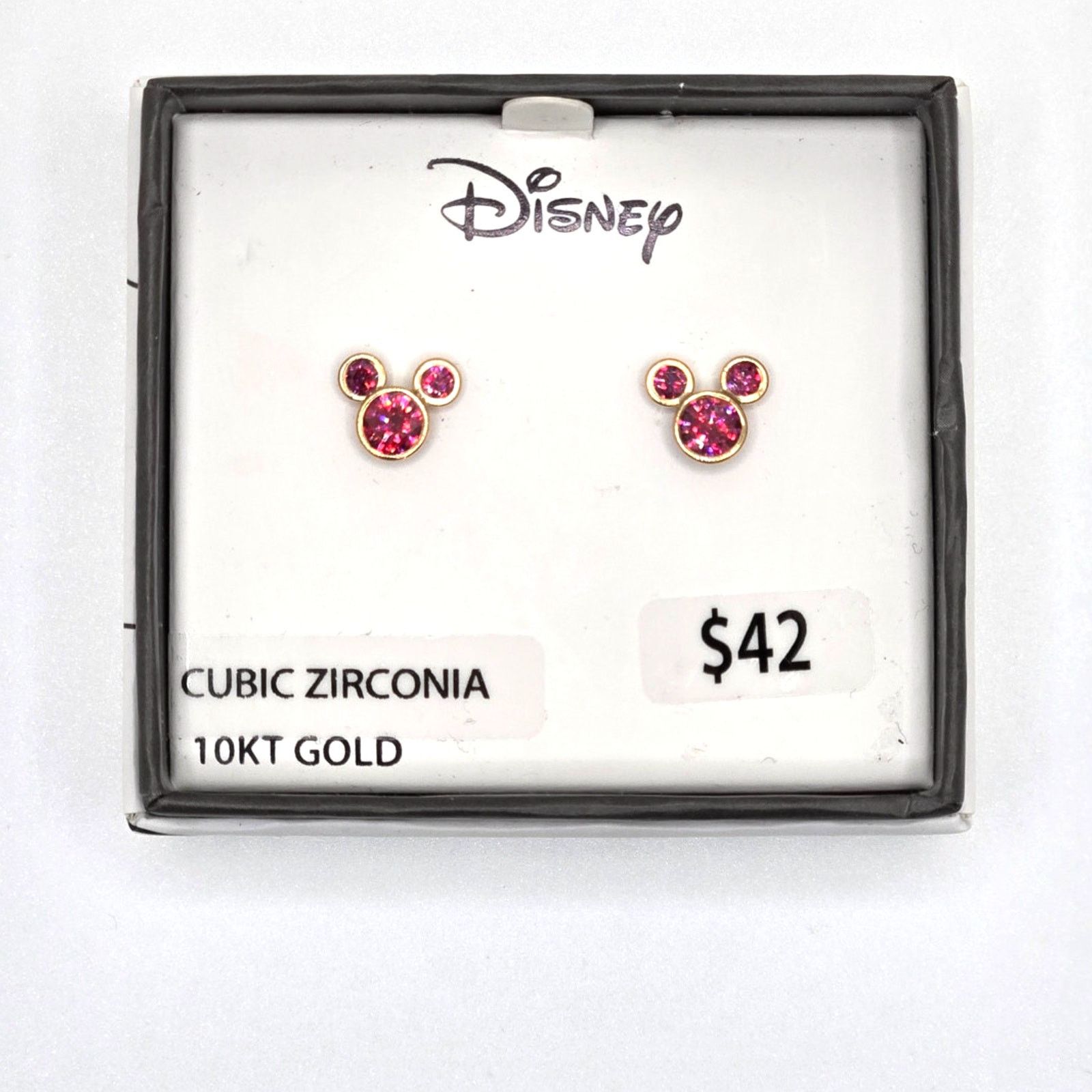 Disney NEW Mickey July Cubic Zirconia 10kt Gold Earrings Size ONE SIZE - 4 Thumbnail