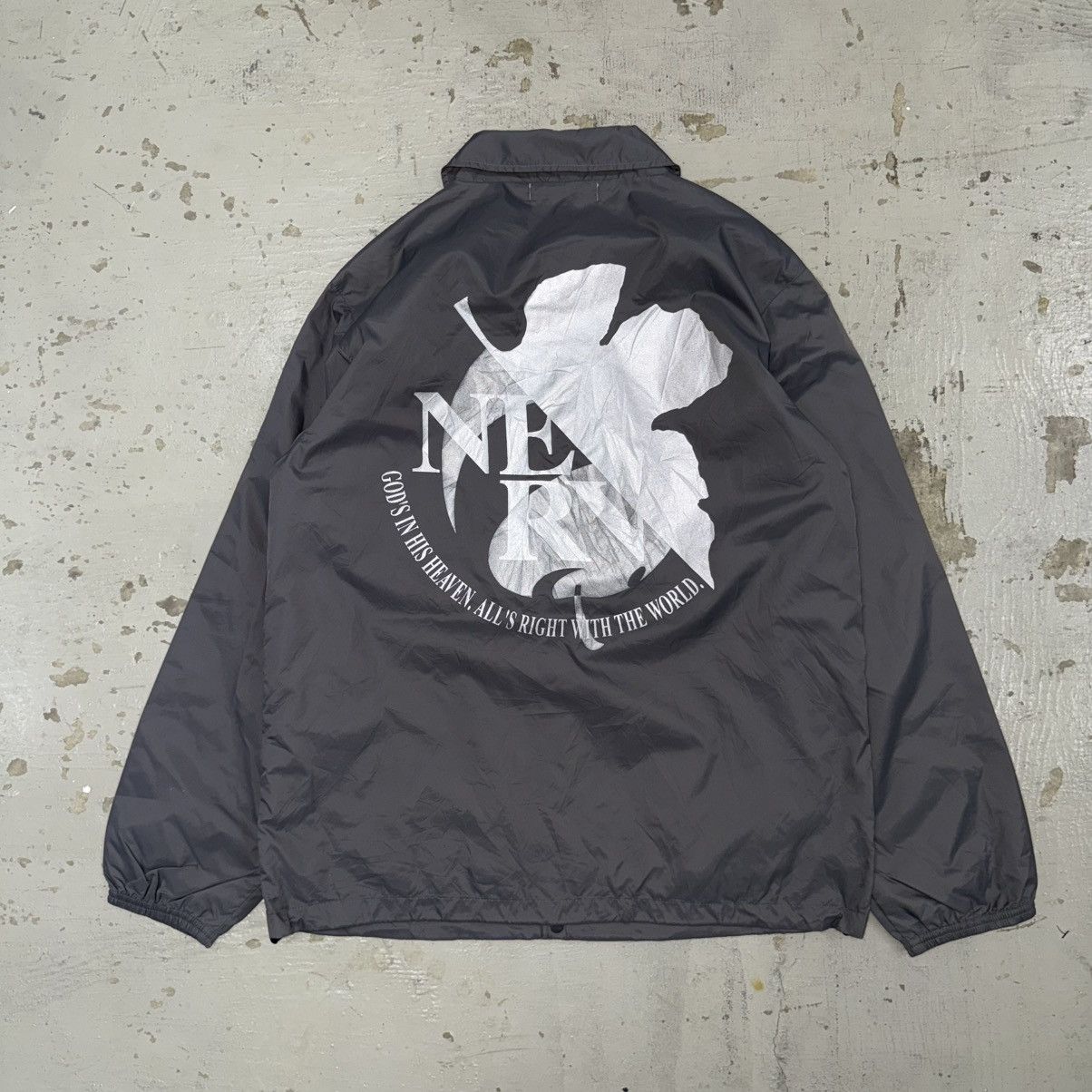 Japanese Brand EVANGELION NERV COACH JACKET ANIME Size US L / EU 52-54 / 3 - 3 Thumbnail