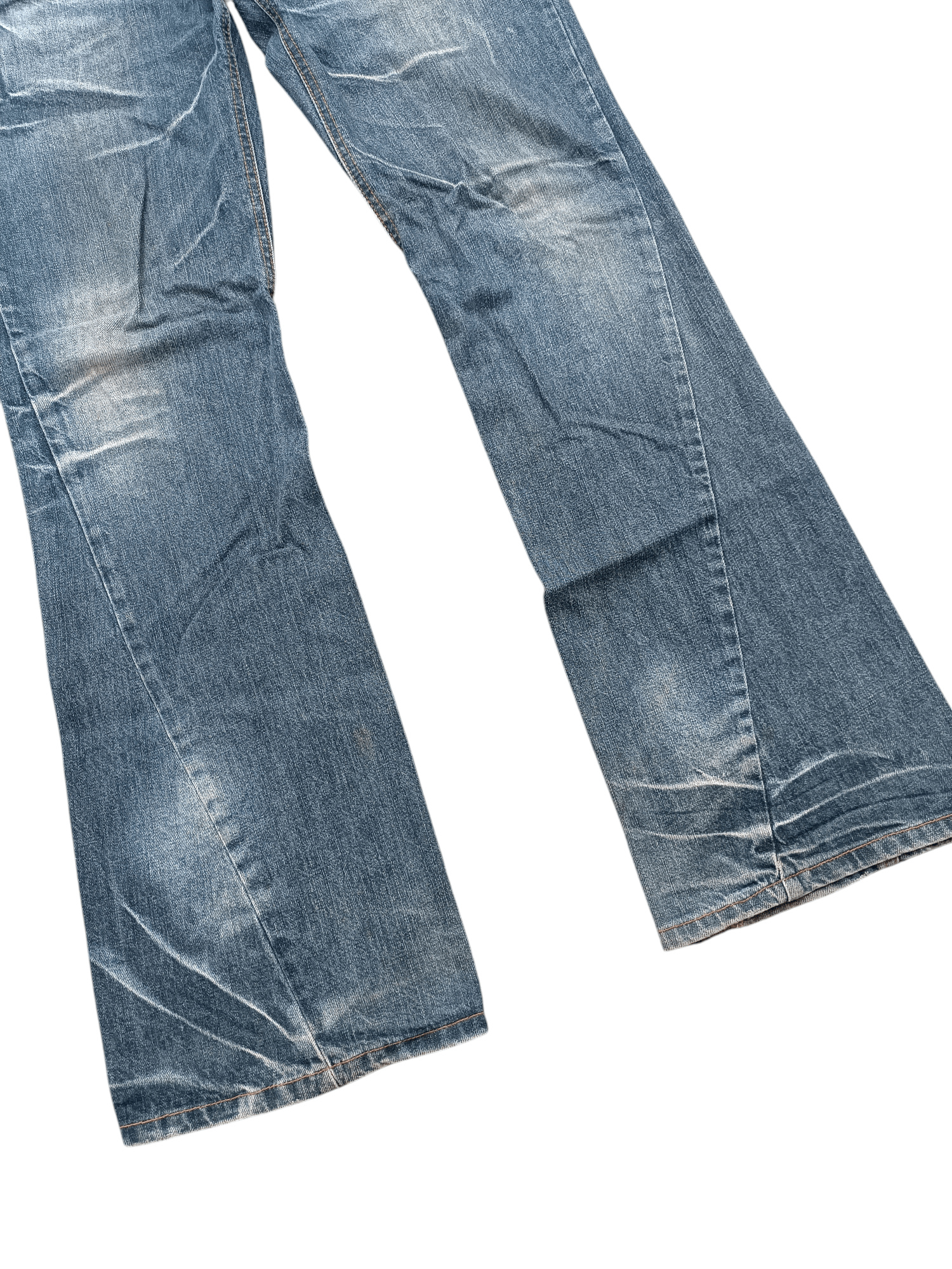 Japanese Brand Nylaus Jeans Flare Distressed Denim Style Size US 34 / EU 50 - 16 Thumbnail