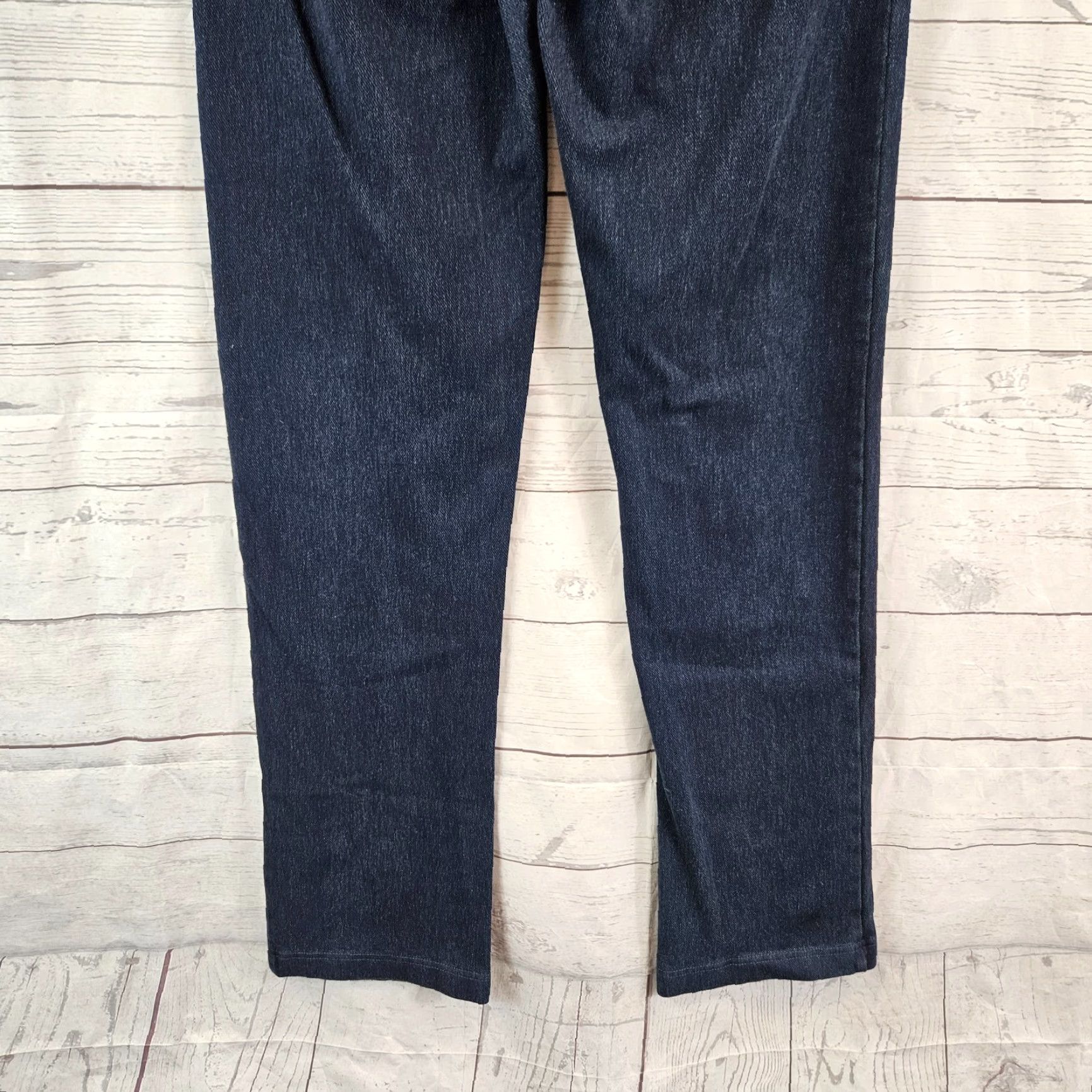 Vintage Lysse Womens Straight Leg Leggings Sz S Blue Pull On Mid Rise Cotton Blend Leggings Size 28" / US 6 / IT 42 - 5 Thumbnail