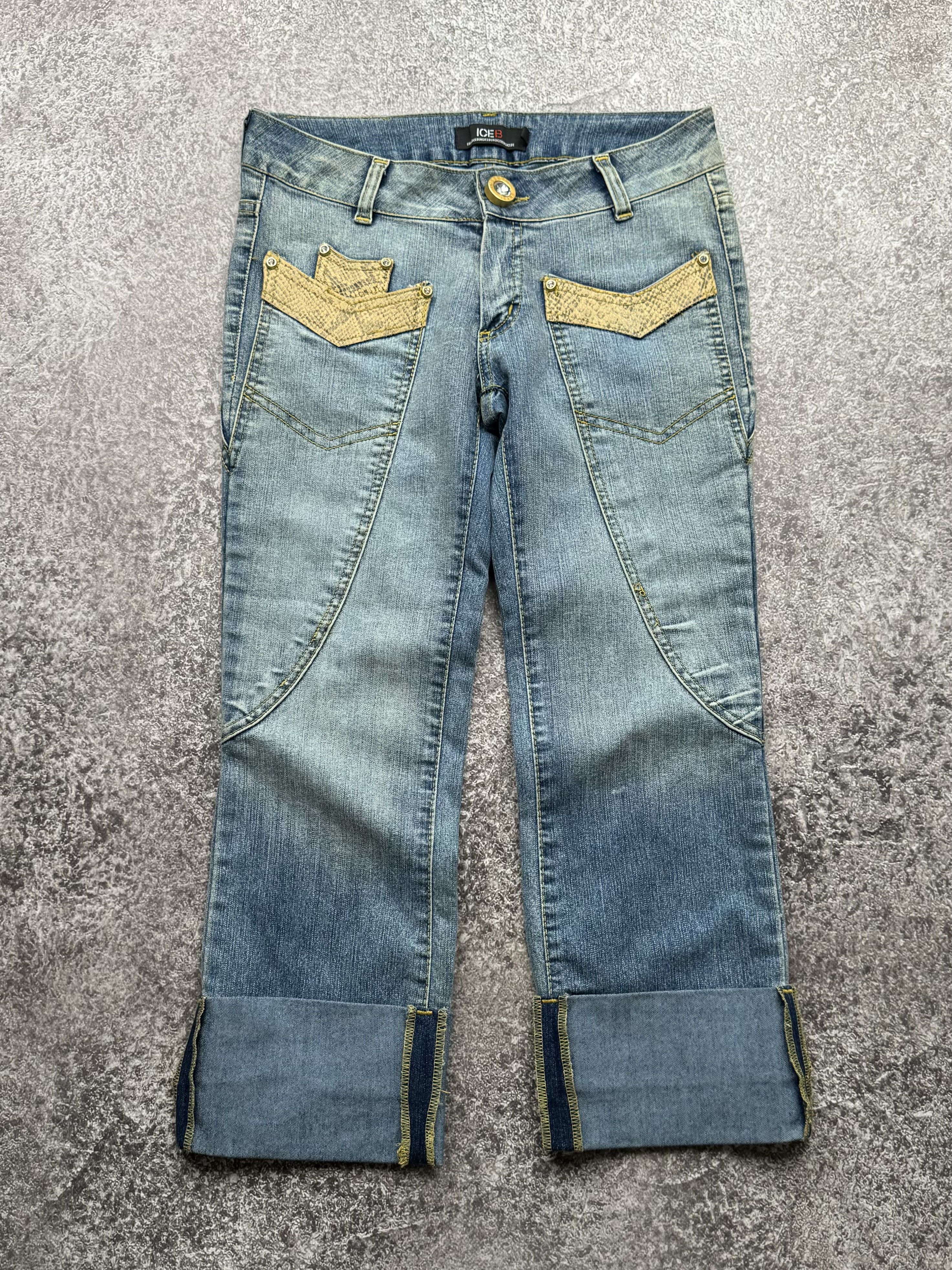 image of Iceberg Vintage Cropp Jeans in Blue, Women's (Size 28)