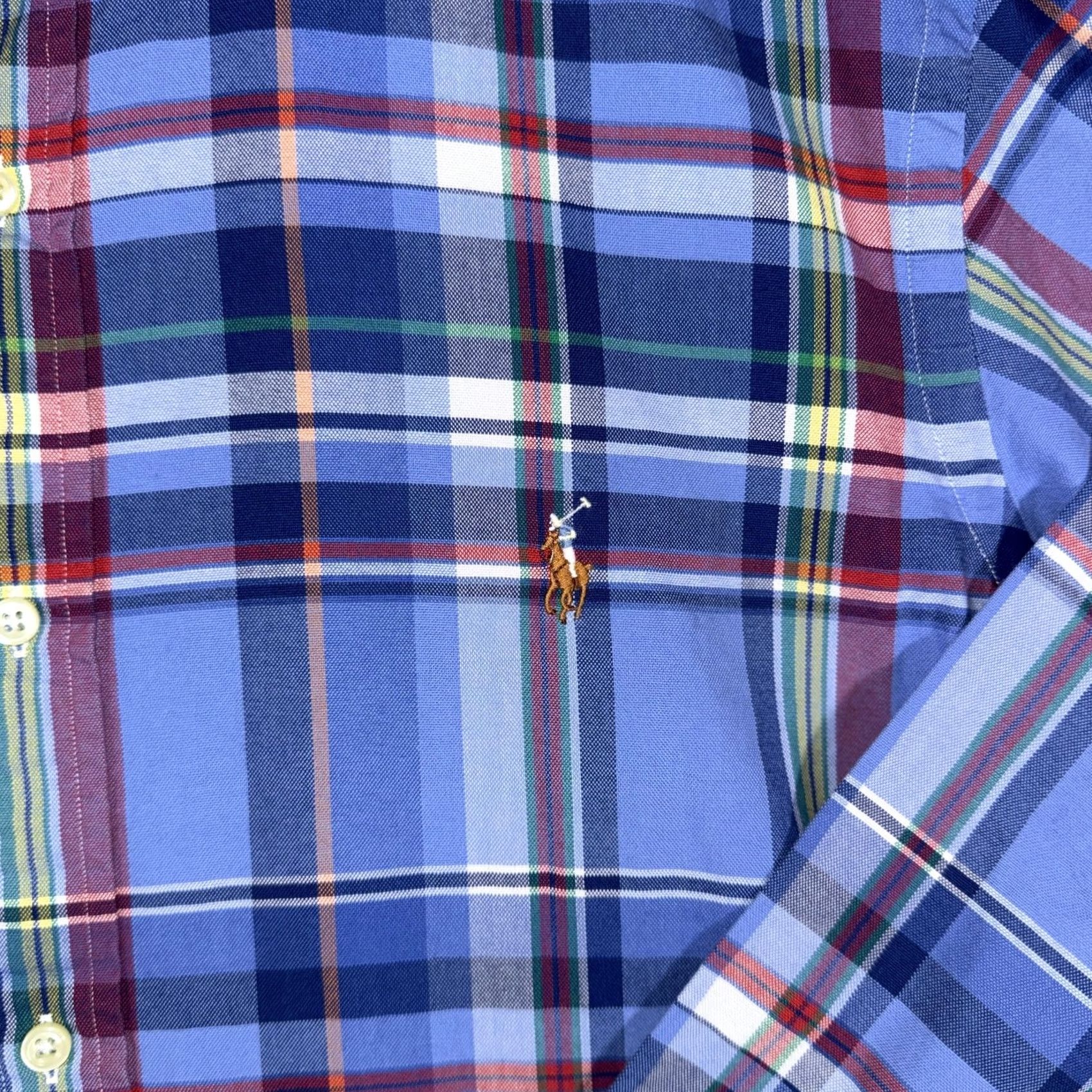 Ralph Lauren Polo Ralph Lauren Shirt Mens XL Blue Plaid Button Front Long Sleeve Classic Fit Size US XL / EU 56 / 4 - 7 Thumbnail