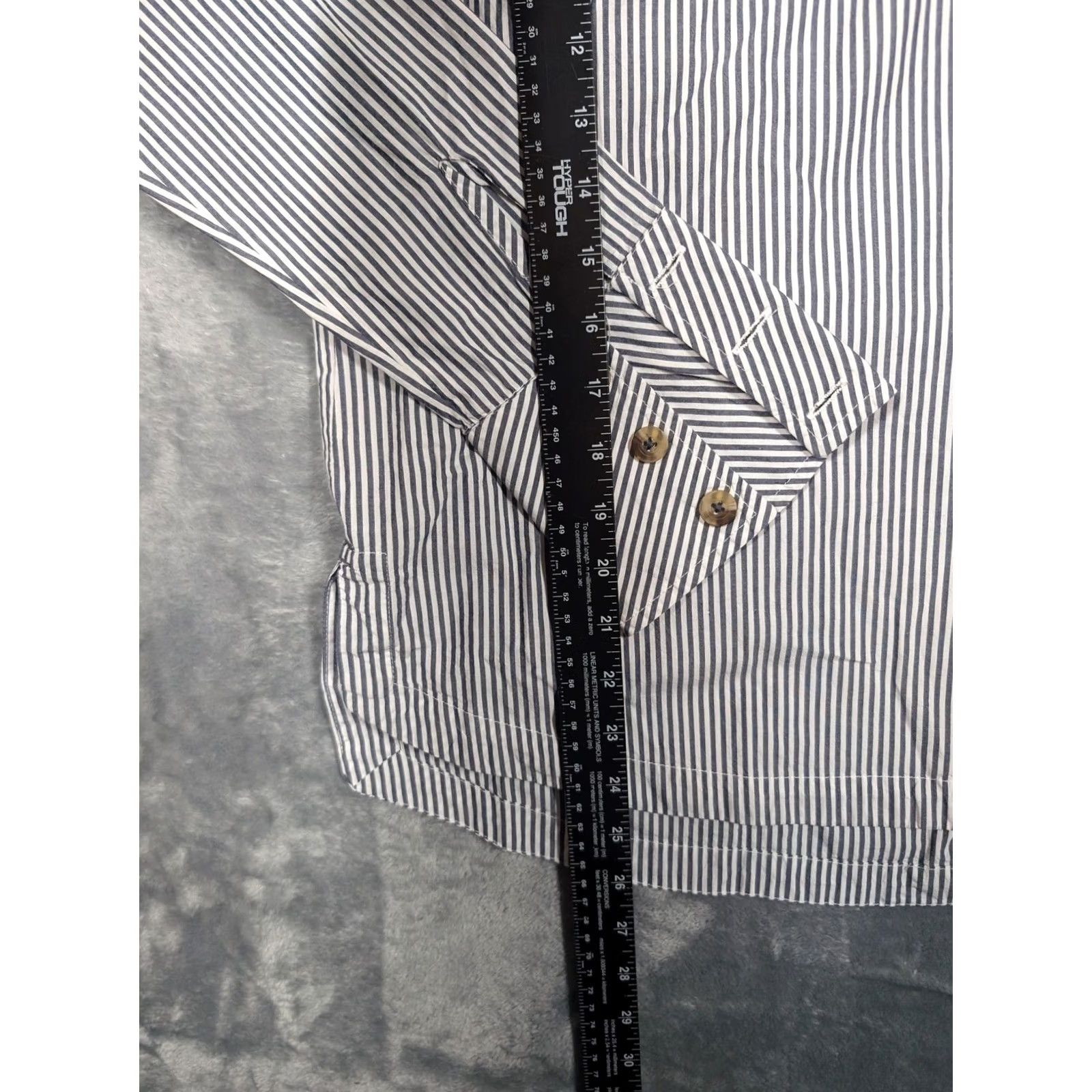 Vintage Maeve Anthropologie Shirt Womens Small Blue White Striped Button-Up Cotton Shirt Women Small Blue White Striped Button-Up Cotton Size S / US 4 / IT 40 - 2 Thumbnail