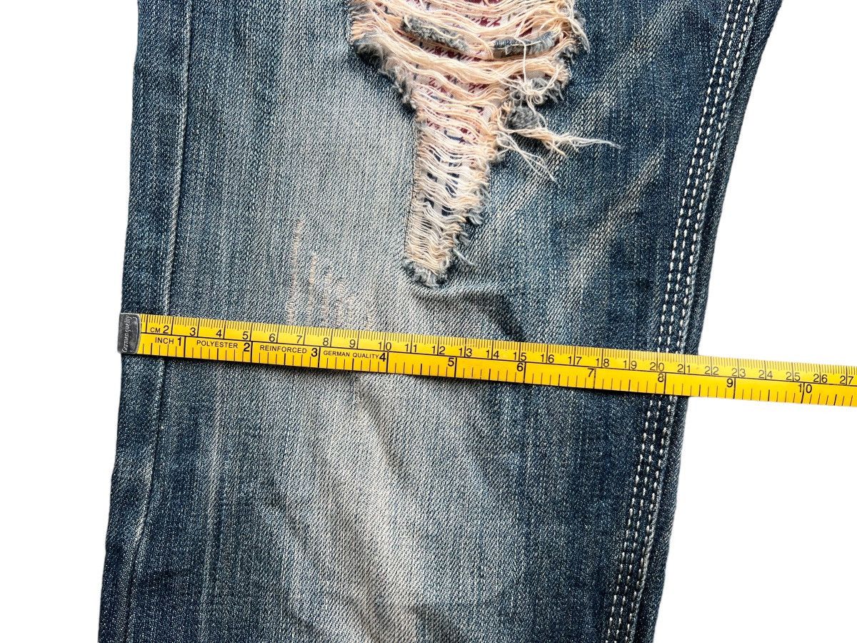 Japanese Brand Japan Distressed Patchwork Mudwash Denim Jeans 33x28 Size US 33 - 17 Thumbnail