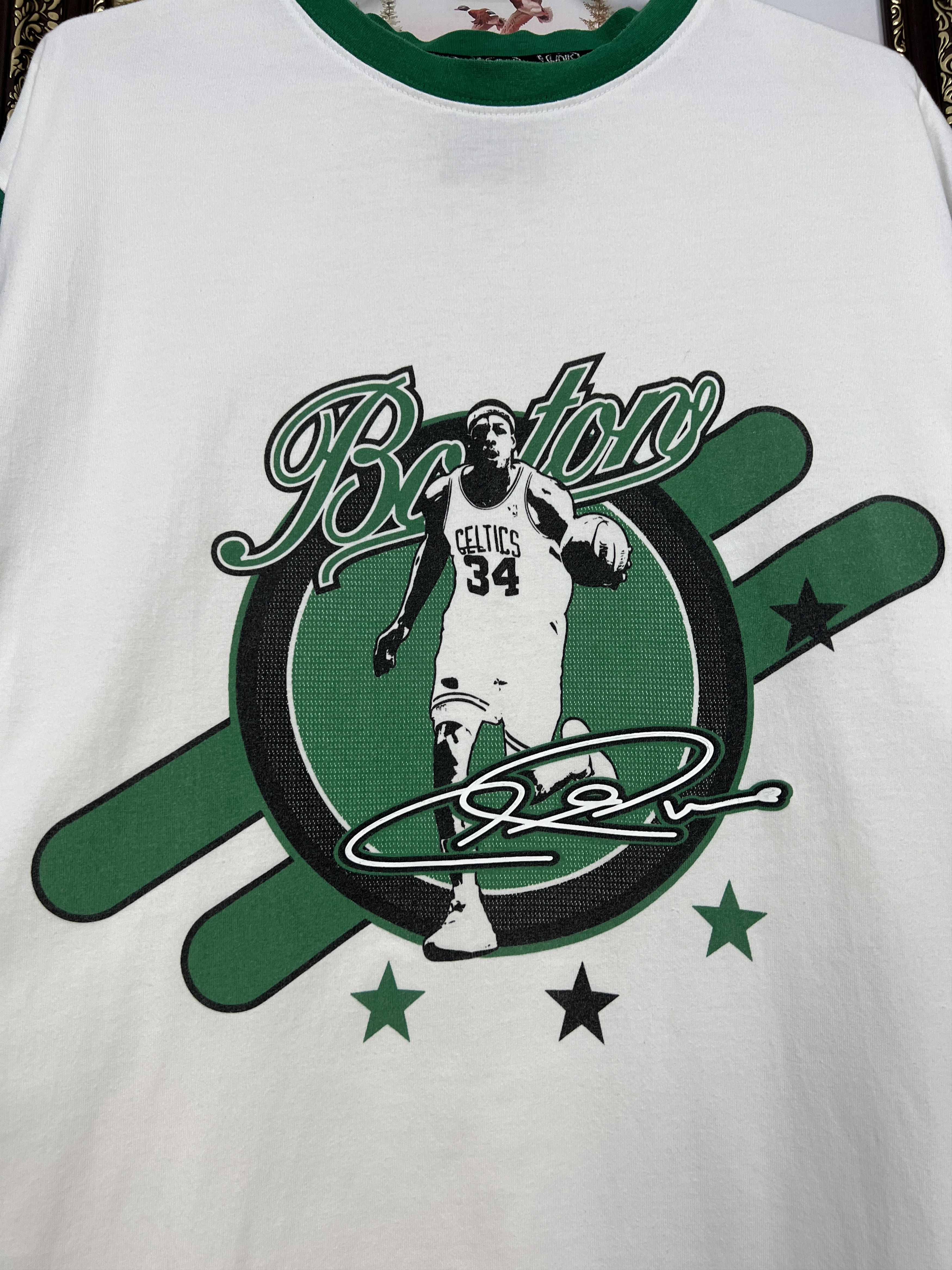 Vintage Vintage UNK Boston Celtics NBA #34 Pierce White Shirt Mens Size US L / EU 52-54 / 3 - 3 Thumbnail