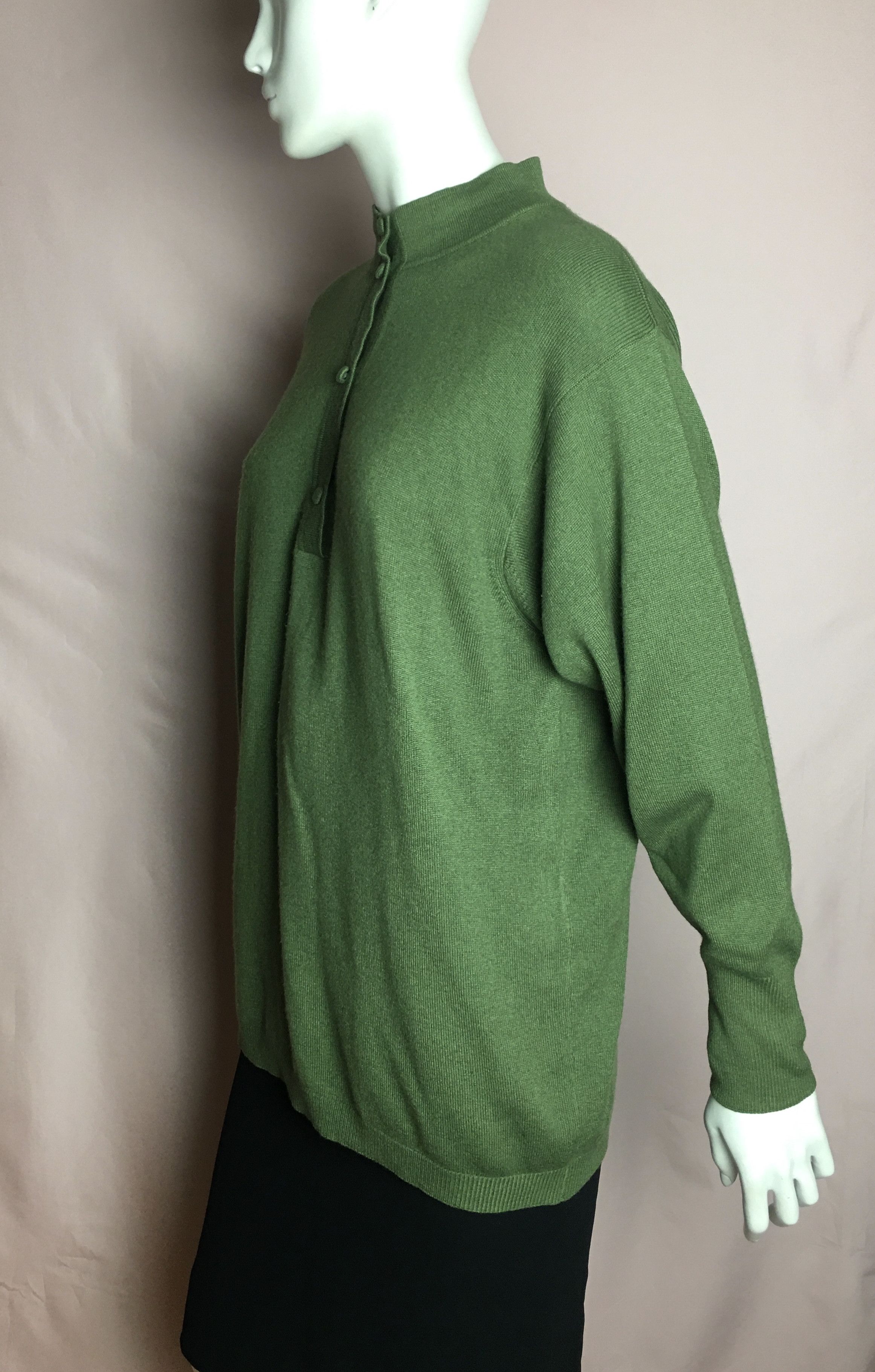 Vintage LUNARIA Cashmere by Nino Virgili Vintage Green Sweater IT 38 Size XS / US 0-2 / IT 36-38 - 4 Thumbnail