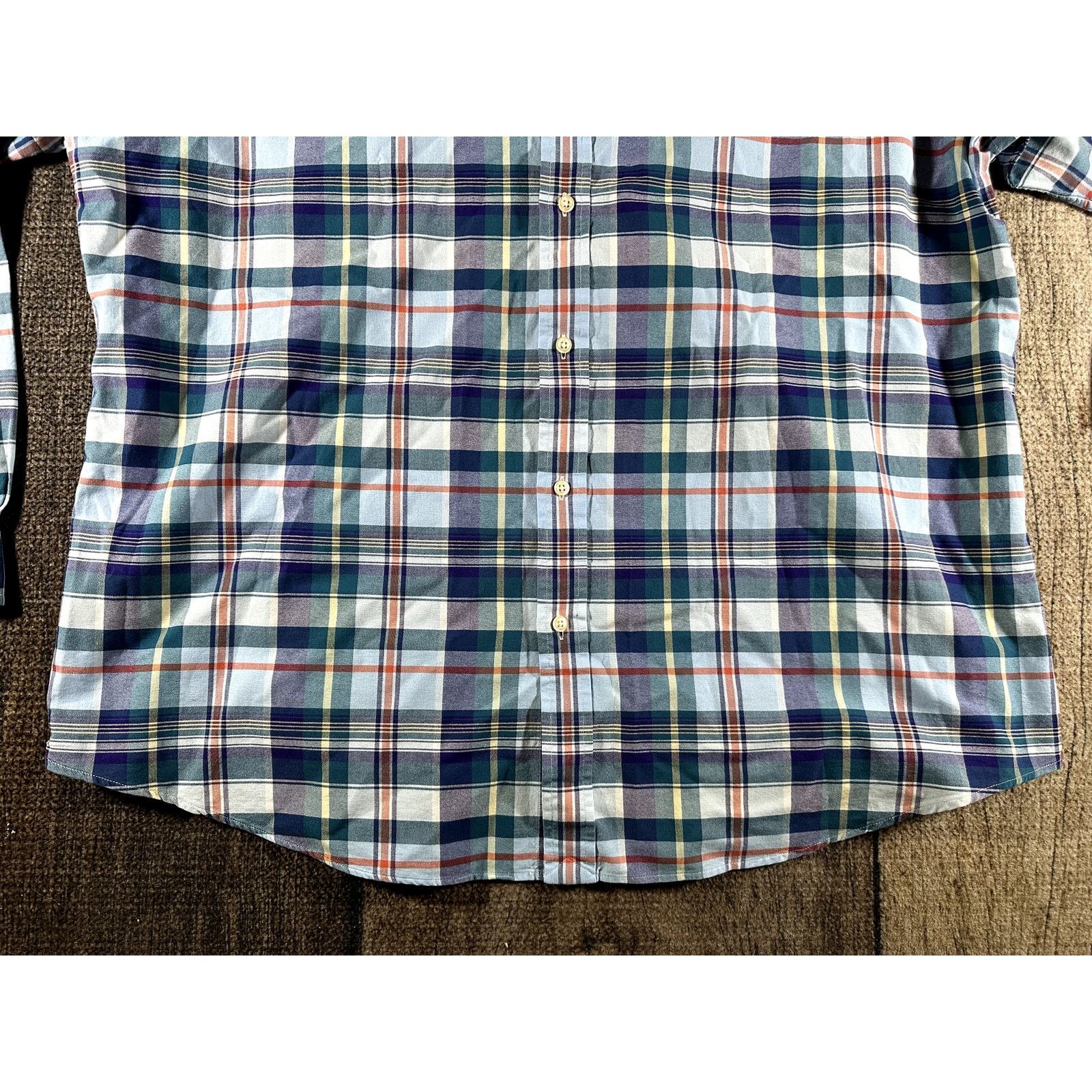 Ralph Lauren Ralph Lauren Classic Fit Shirt Men XXL Blue Green Plaid Polo Size US XXL / EU 58 / 5 - 4 Thumbnail
