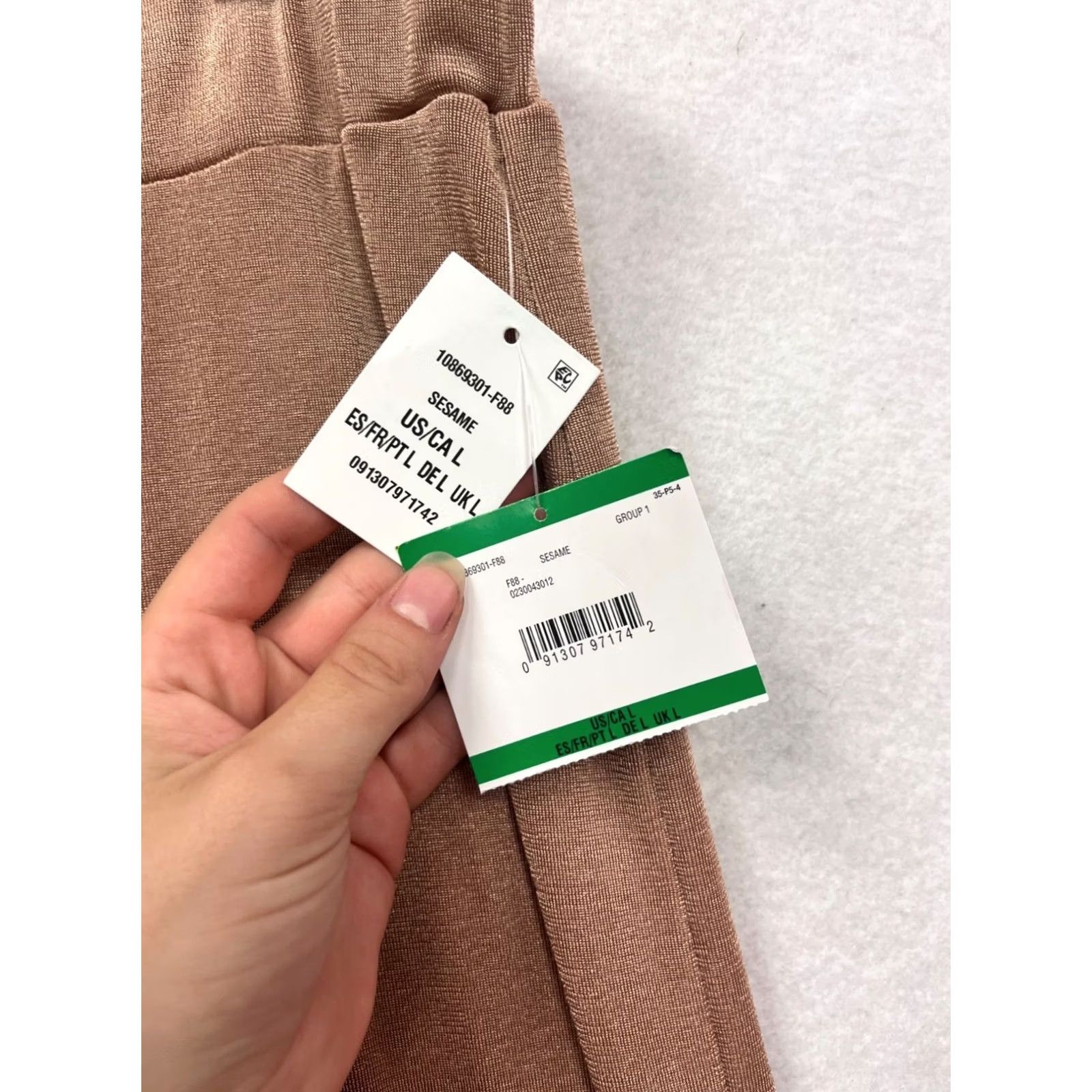 Esprit Esprit Dress Pants Wide-Leg L Brown Womens Pants Large Regular Polyester Elastane Satin All Season Tags Attached Uniform Dress Pants Women Mens? Size 36" / US 14 / IT 50 - 3 Thumbnail