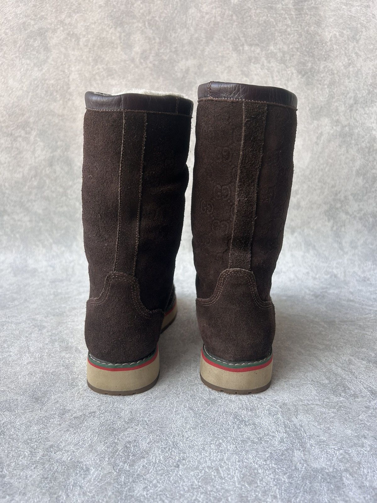 Gucci Gucci Monogram GG Ankle Boots Shoes Suede Leather Size US 7 / IT 37 - 5 Thumbnail