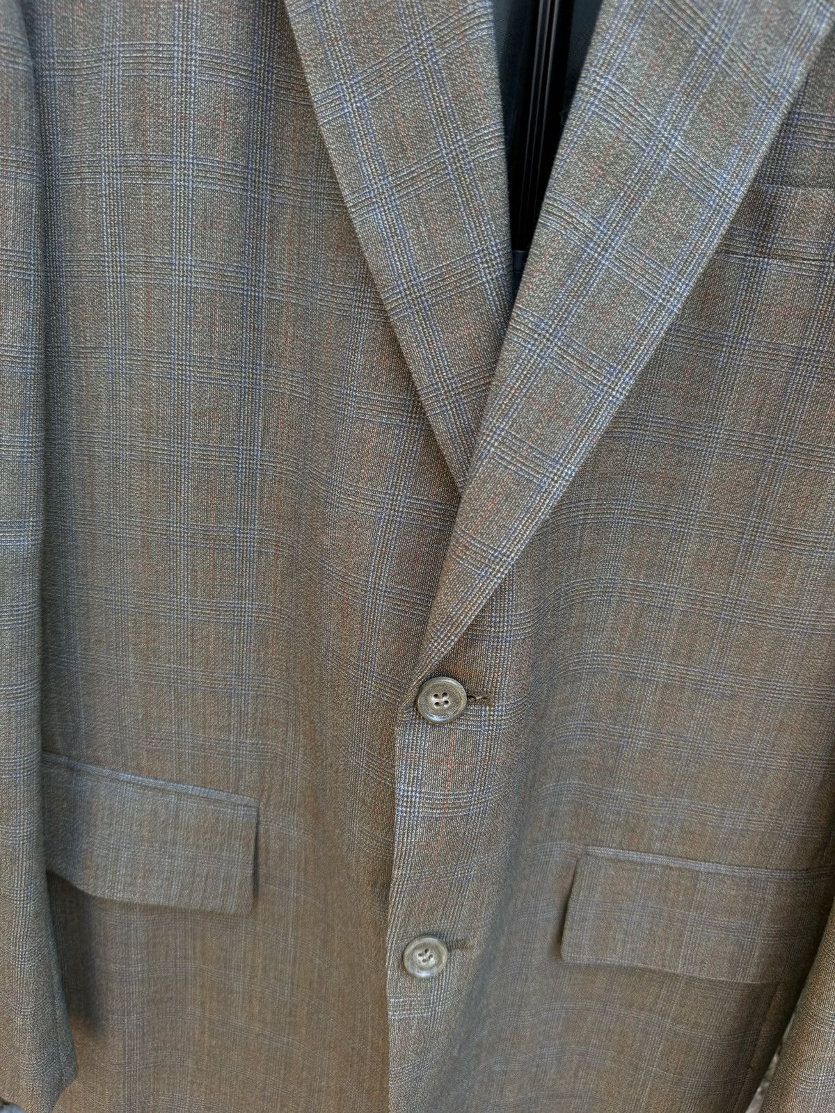 Vintage Manor Bond Two Piece Suit Blazer Wool USA Union Made Vtg 70s Size 44R - 2 Thumbnail