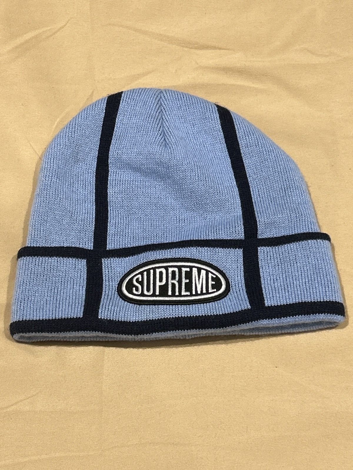 Supreme SUPREME GRID BEANIE BLUE Size ONE SIZE - 3 Thumbnail