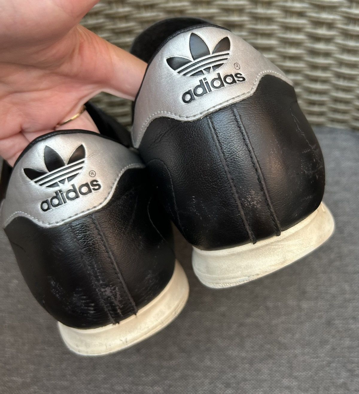 Adidas 2010 Adidas Beckenbauer Allround Leather Low Top Trainers Size US 12.5 / EU 45-46 - 4 Thumbnail