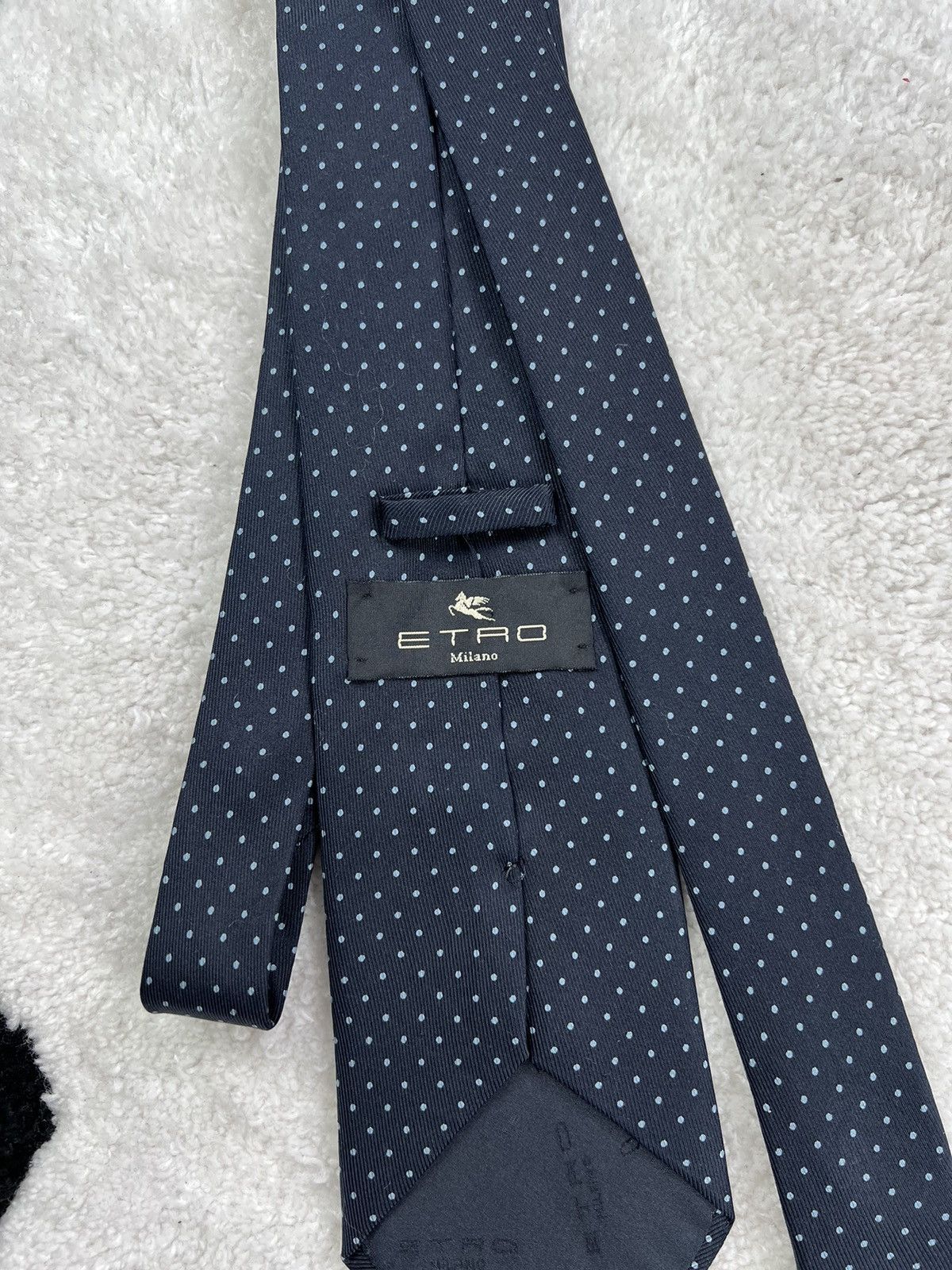 Etro Vintage Etro Italy Silk Geometric Blue Luxury Tie Size ONE SIZE - 7 Thumbnail