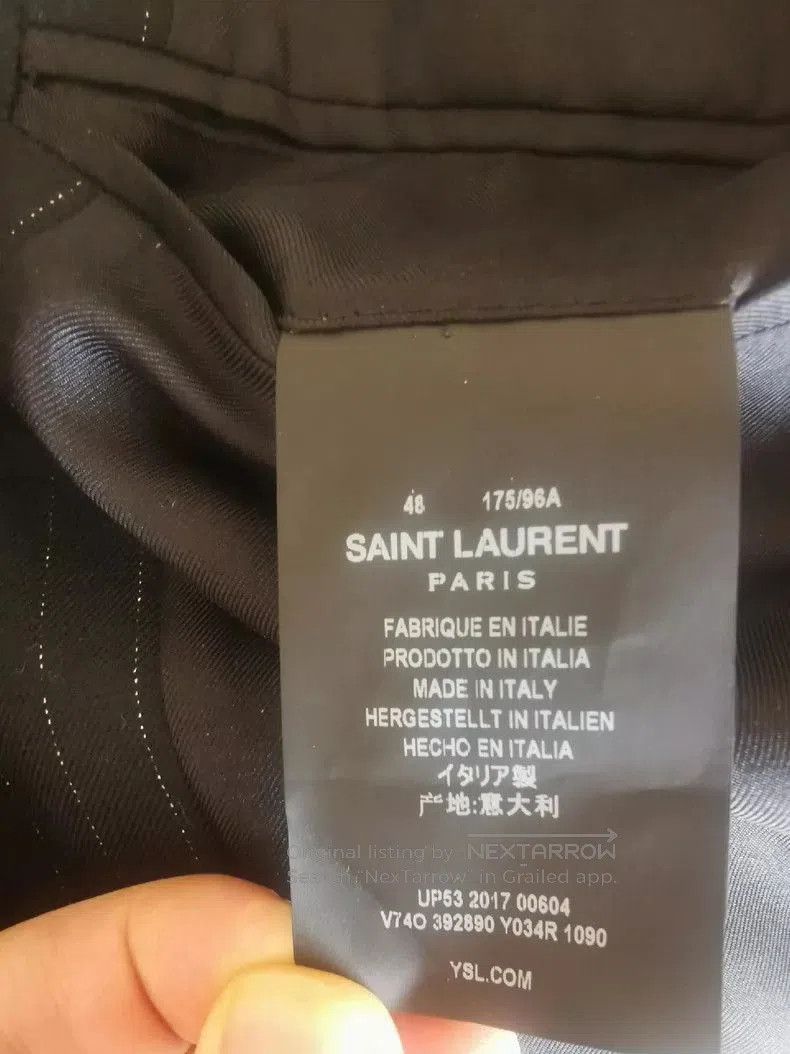 Saint Laurent Paris Saint Laurent Black Silver Thread Blazer. Size US M / EU 48-50 / 2 - 4 Thumbnail