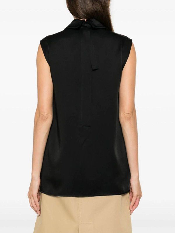 Jil Sander o1y1025 Sleeveless Blouse in Black Size L / US 10 / IT 46 - 3 Thumbnail