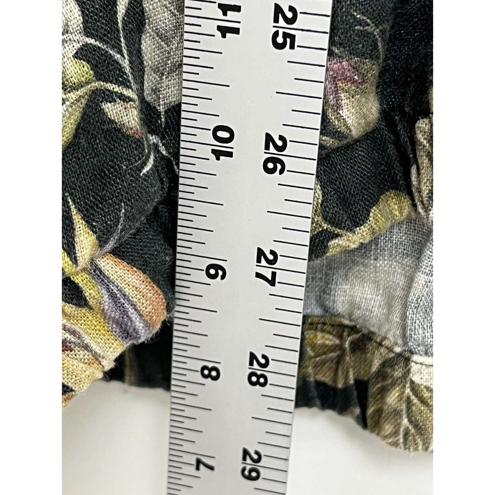 Onia Onia Women Jack Long Sleeve Linen Full-Zip Floral XL A000664 Size XL / US 12-14 / IT 48-50 - 2 Thumbnail