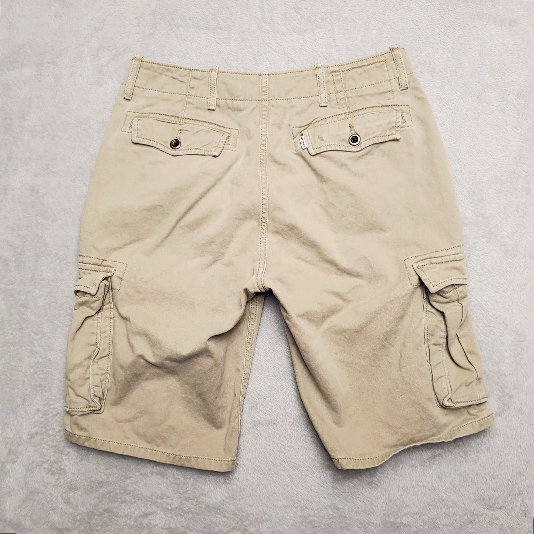 Levi's Levis Shorts Mens 30 Beige Cargo Flat Front Twill Utility Outdoor Casual Comfort Size US 30 / EU 46 - 6 Thumbnail