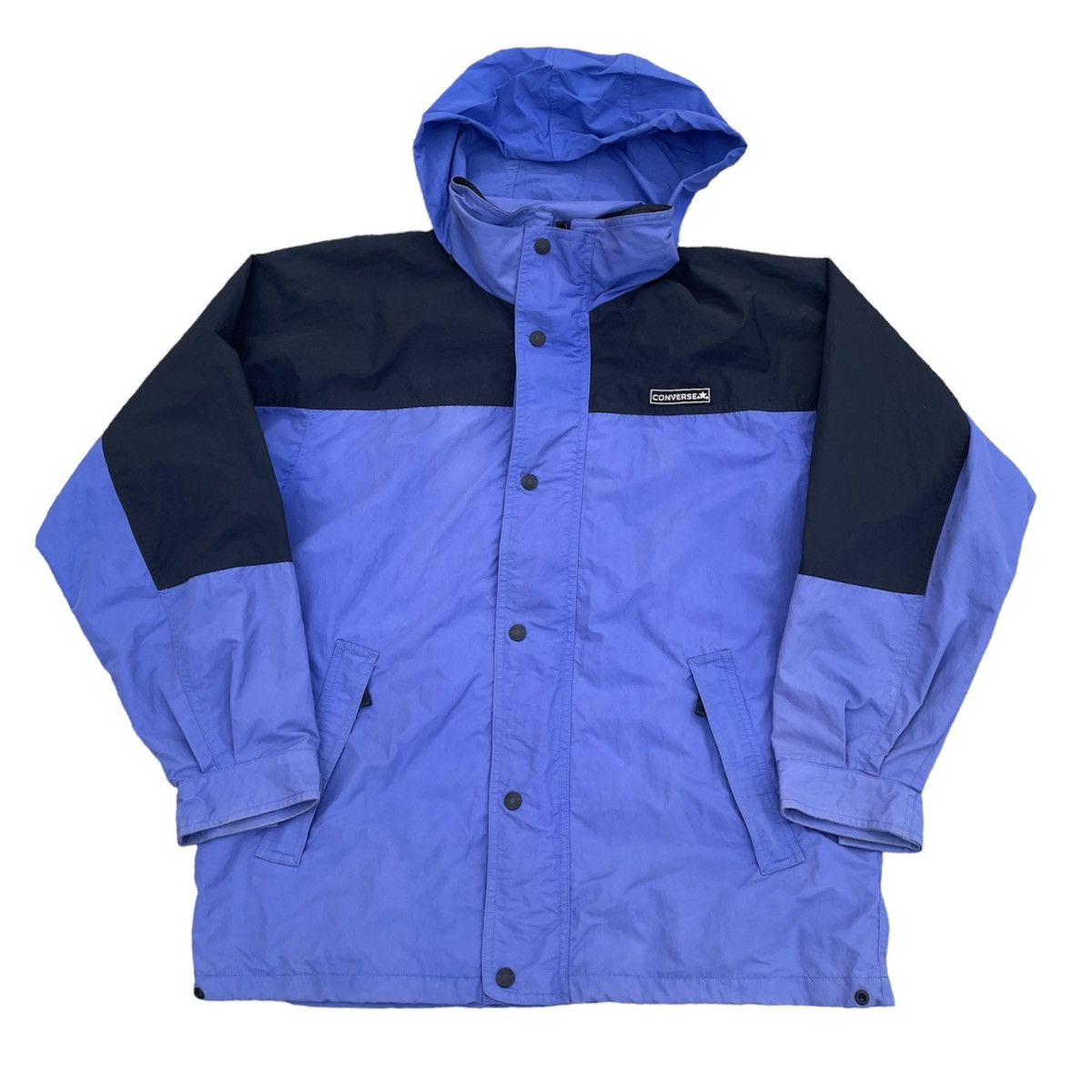 Converse × Vintage VINTAGE CONVERSE BUTTON UP FULL ZIP WINDBREAKER JACKET Size US L / EU 52-54 / 3 - 1 Thumbnail