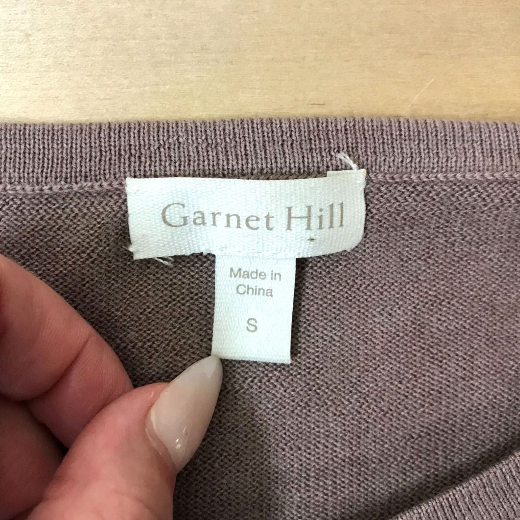Vintage Garnet Hill Womens Small MAUVE Merino Wool Pullover Sweater Round Neck Size S / US 4 / IT 40 - 7 Thumbnail