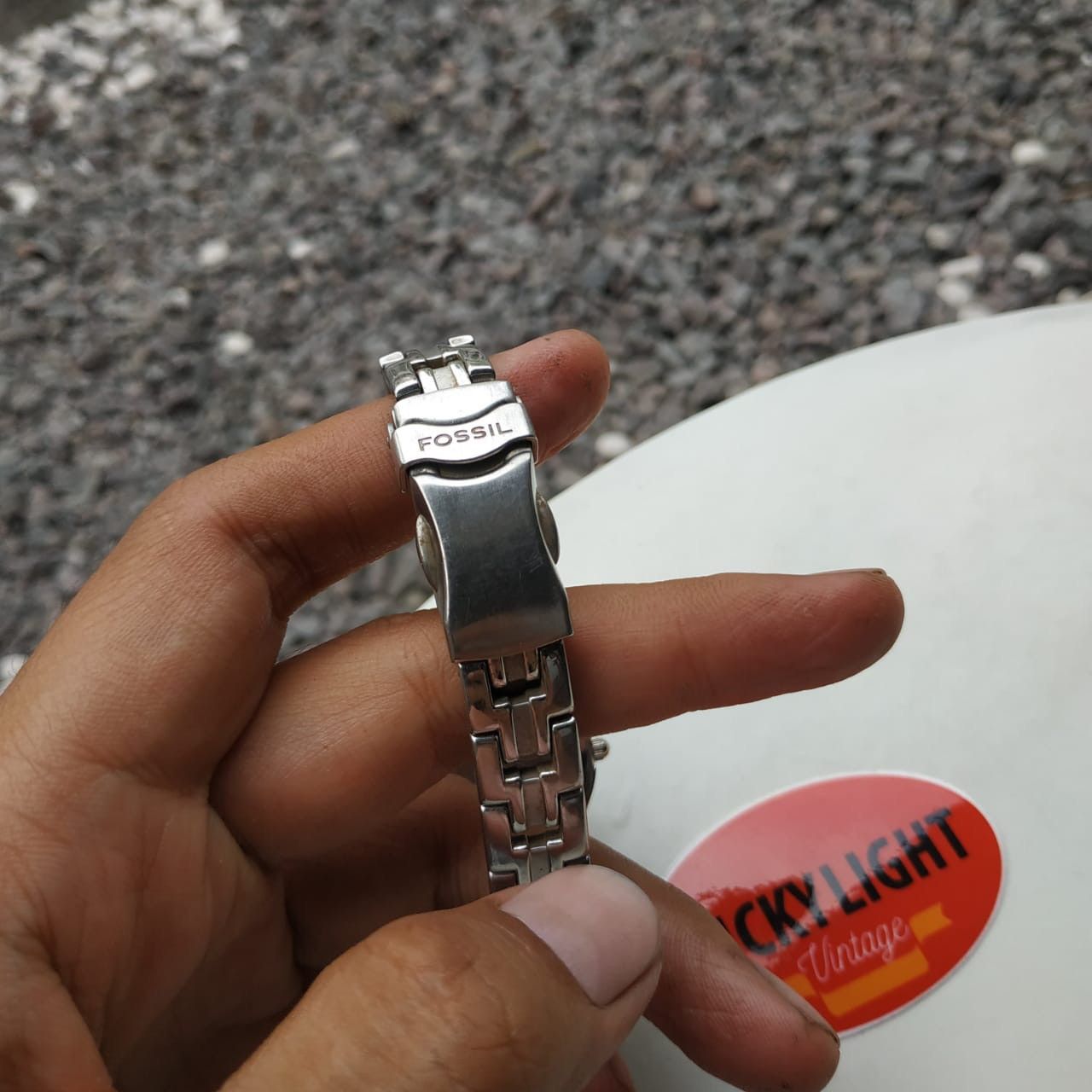 Fossil × Vintage Vintage futuristic watch 90’s fossil blue Size ONE SIZE - 4 Thumbnail