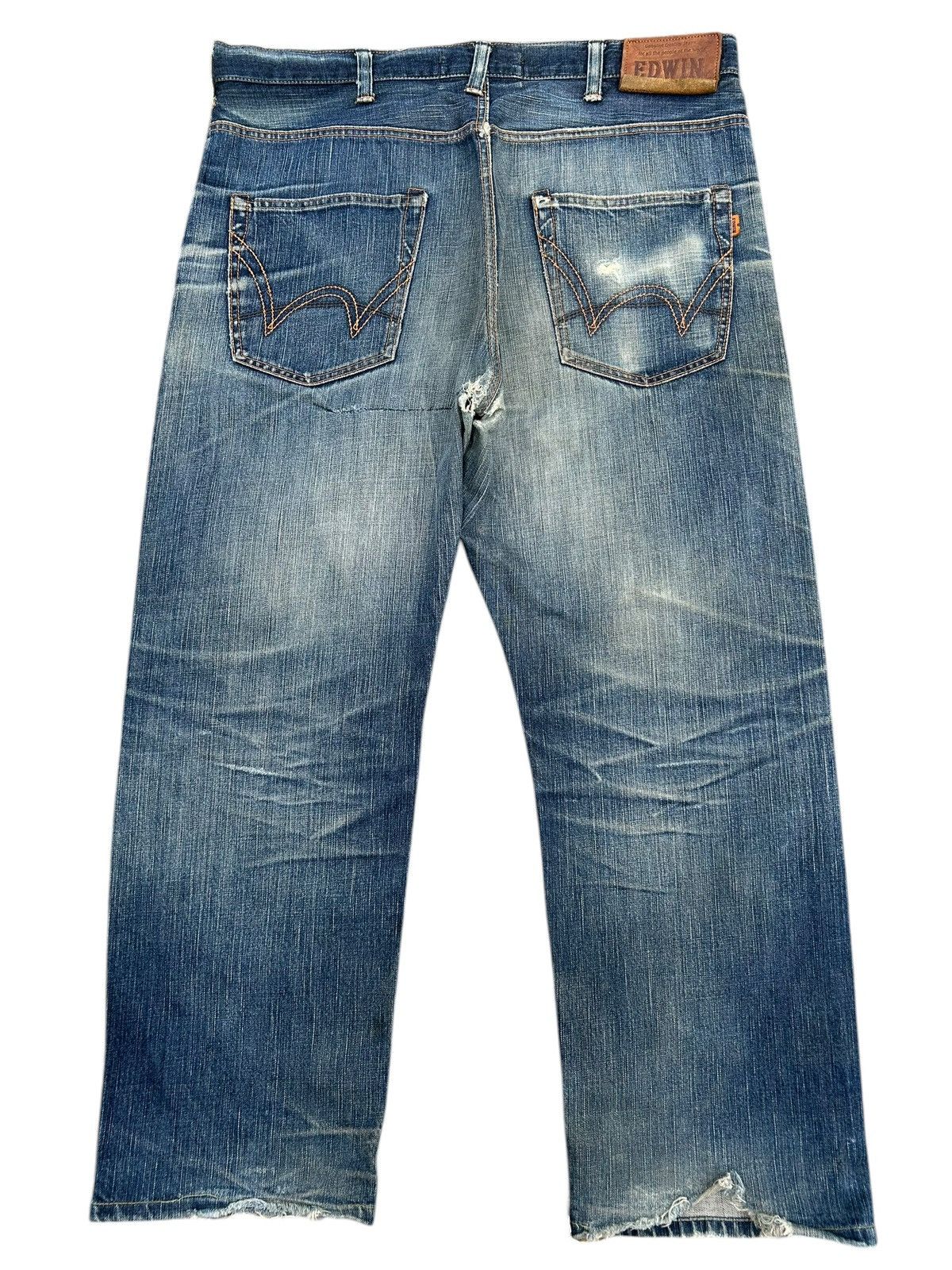 Kapital Vintage Edwin 505V Selvedge Distressed Denim Jeans Size US 40 / EU 56 - 2 Thumbnail