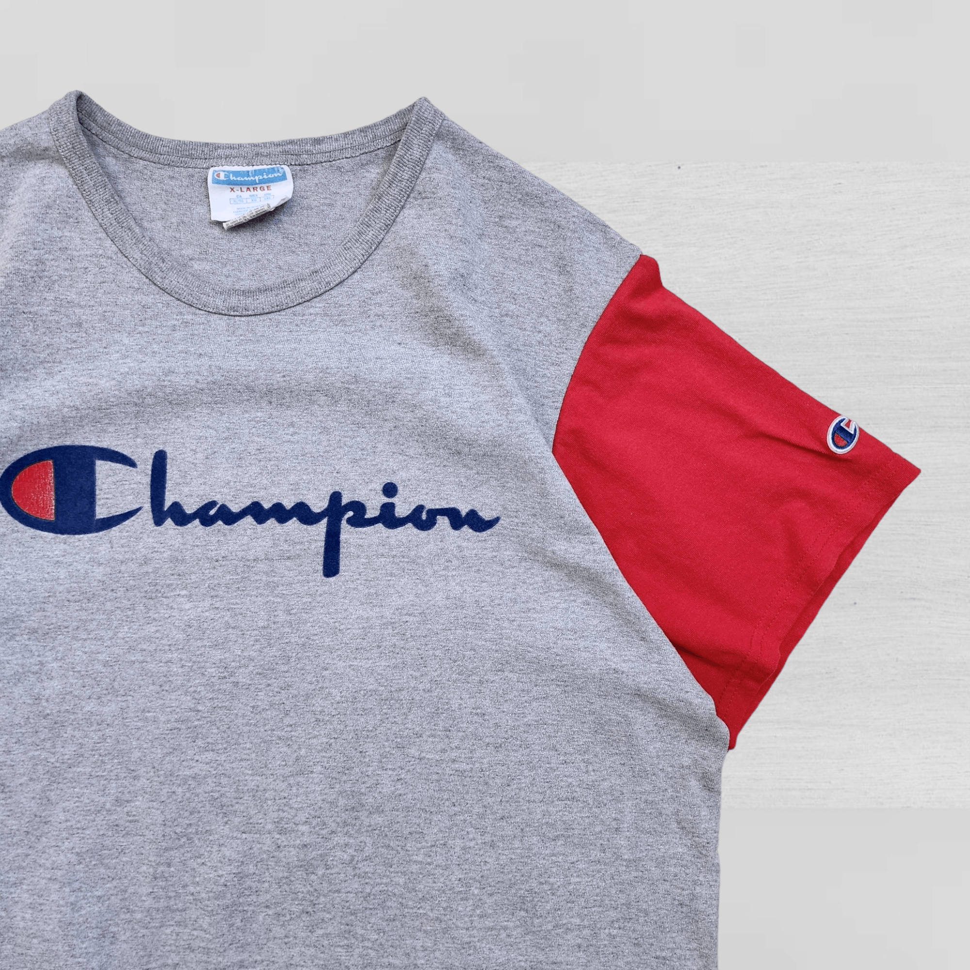 Champion Champion custom t-shirt grey-red, size XL, like new Size US XL / EU 56 / 4 - 4 Thumbnail