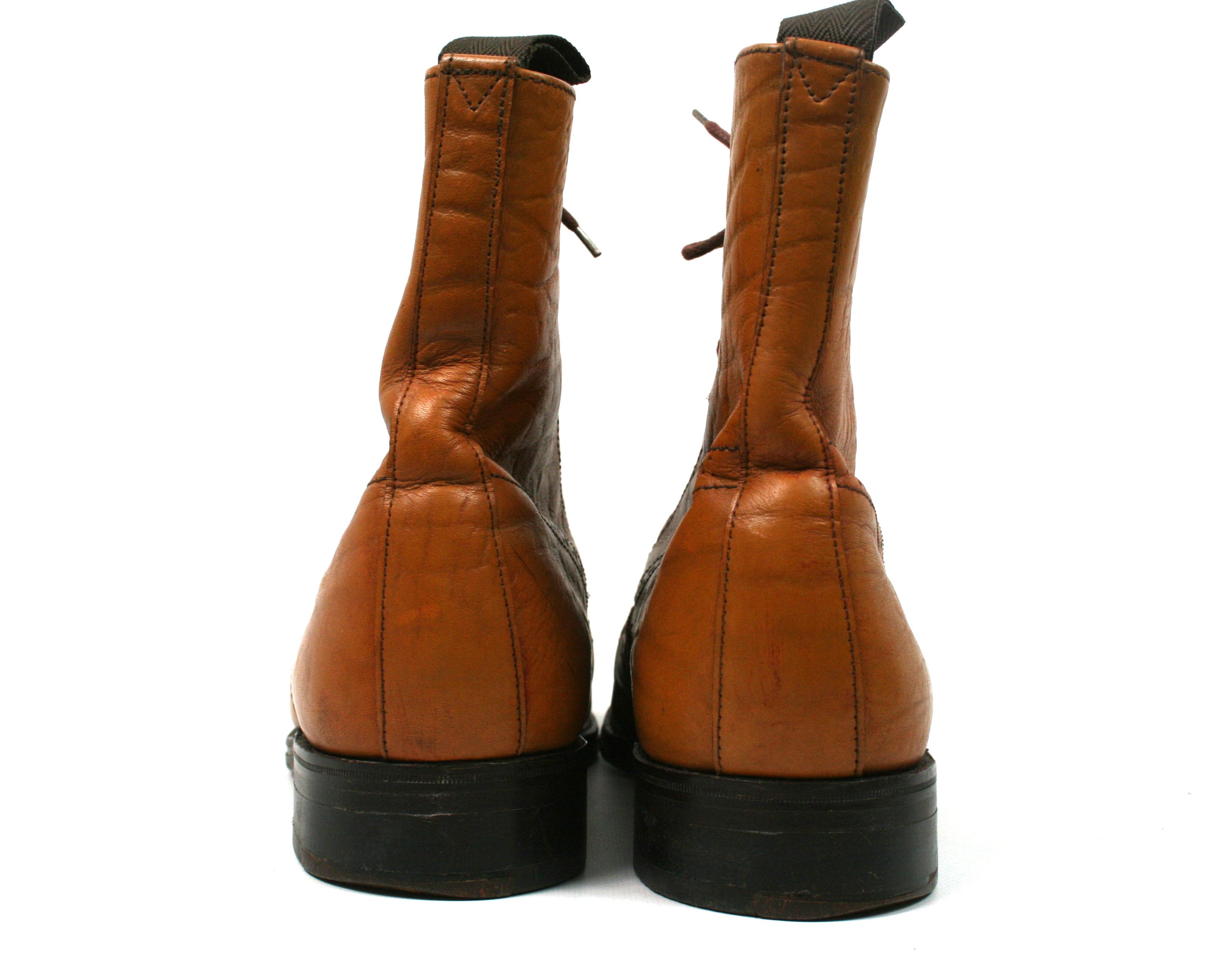 Sanders Leather Brogue Boots Made in England Size US 12 / EU 45 - 7 Thumbnail