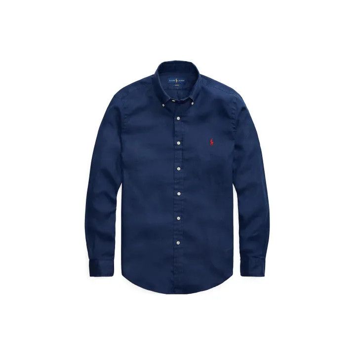 Polo Ralph Lauren Polo Ralph Lauren Solid Logo Embroidered Long-Sleeve Shirt Size US XL / EU 56 / 4 - 1 Thumbnail
