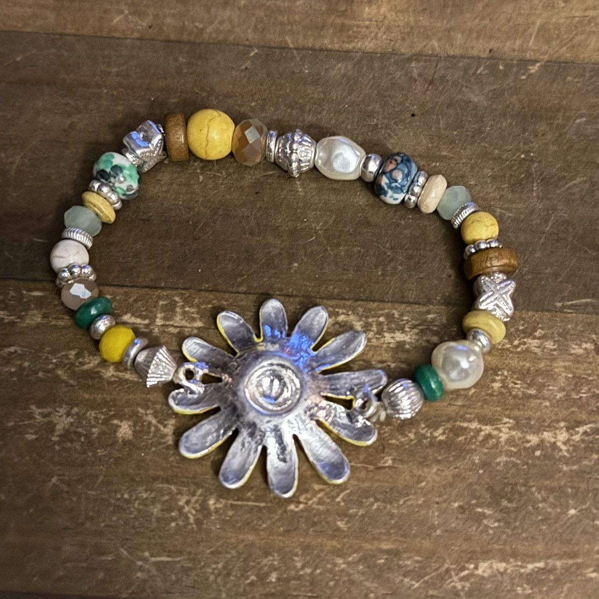 Other Yellow sunflower multicolor bead stretch bracelet Size ONE SIZE - 4 Thumbnail