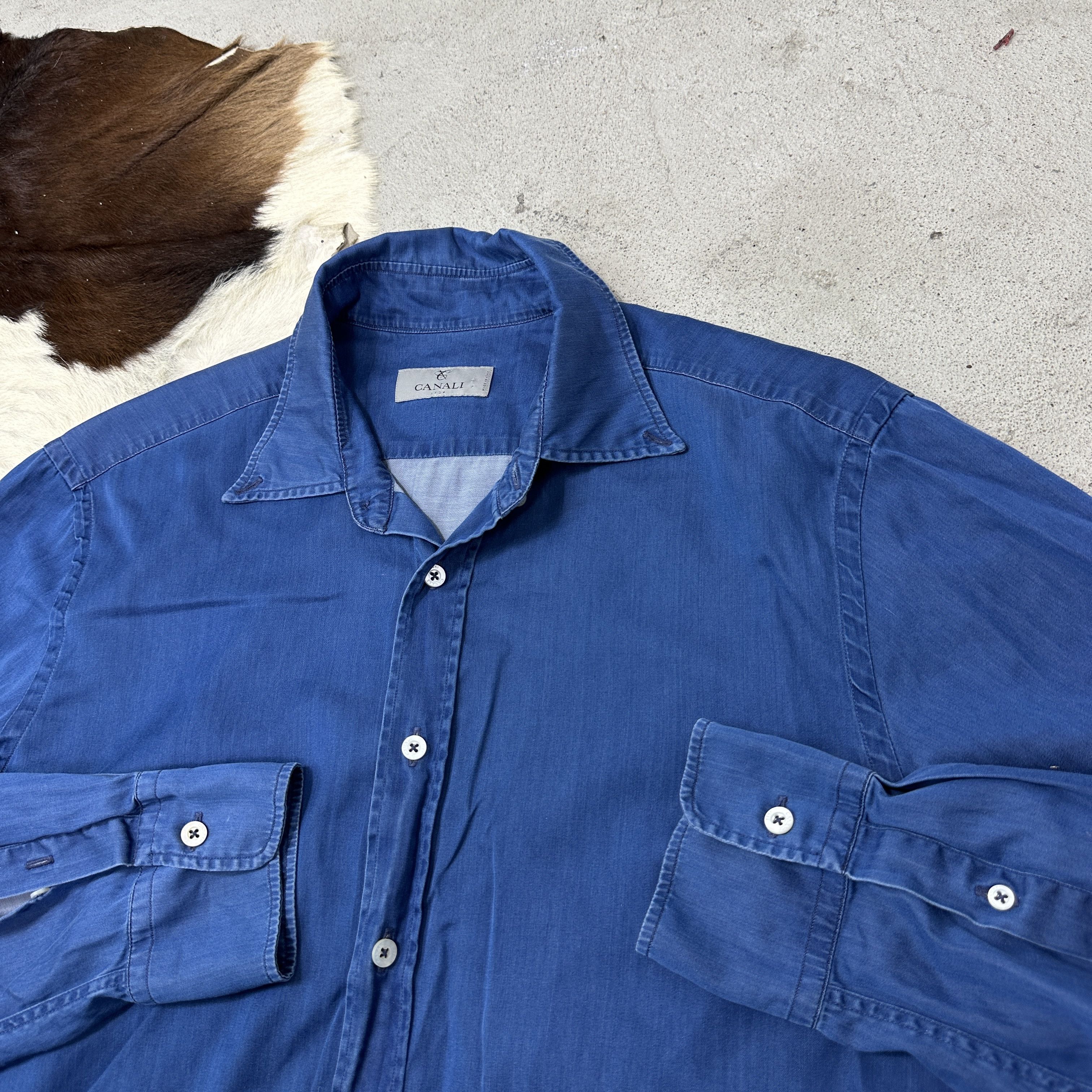 Canali Vintage Denim Streetwear Canali Jeans Shirt Y2K Size US L / EU 52-54 / 3 - 3 Thumbnail