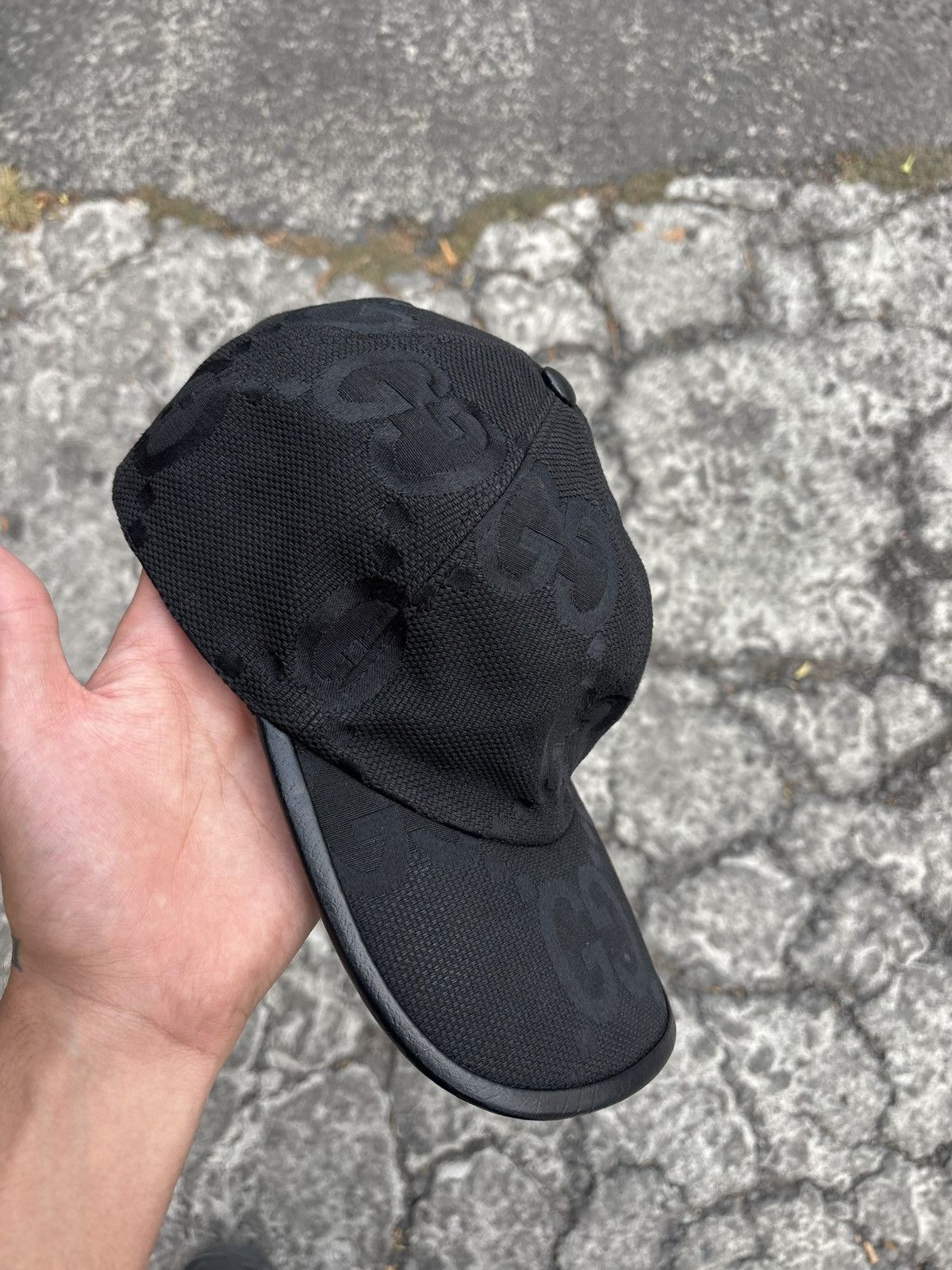 Gucci gucci hat jumbo gg monogram black Size ONE SIZE - 2 Thumbnail
