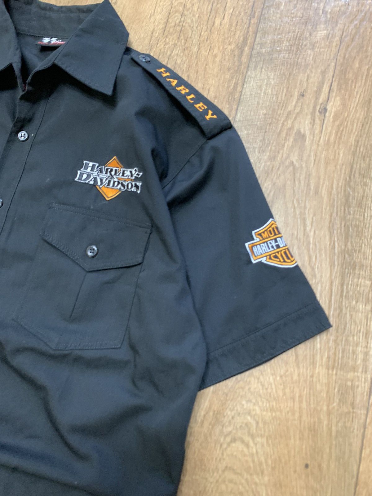 Other Vintage Y2K Harley Davidson Shirt Button Up Big Logo Back Size US L / EU 52-54 / 3 - 5 Thumbnail