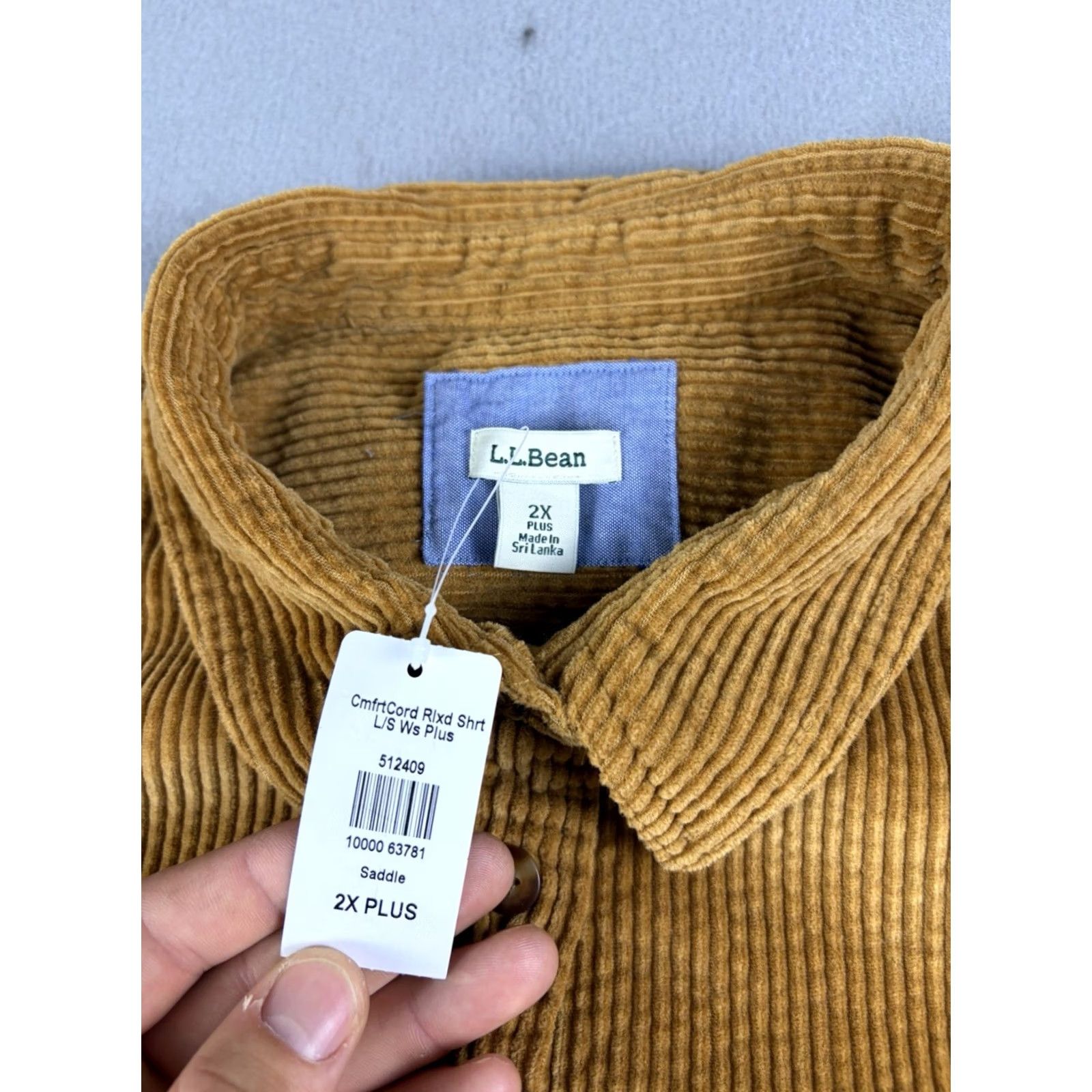 Vintage LL Bean Shirt Shacket Women’s 2X Plus Brown Comfort Corduroy Button Up Size XXL / US 16-18 / IT 52-54 - 3 Thumbnail
