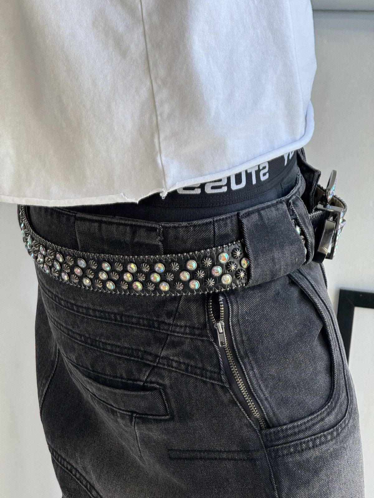 Japanese Brand Vintage Belts Y2K Bb.Simon Style Punk leather belt Japanese Size ONE SIZE - 9 Thumbnail