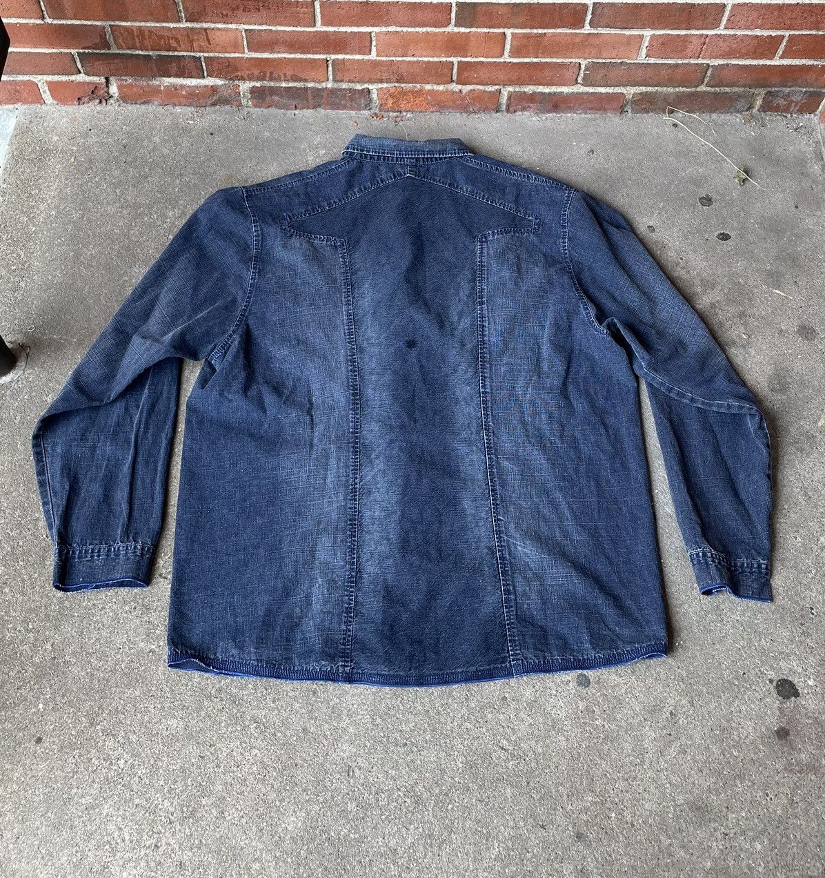 Marithe + Francois Girbaud Vintage 90s Marithe Francois Girbaud Button Down Denim Shirt Size US XXL / EU 58 / 5 - 4 Thumbnail