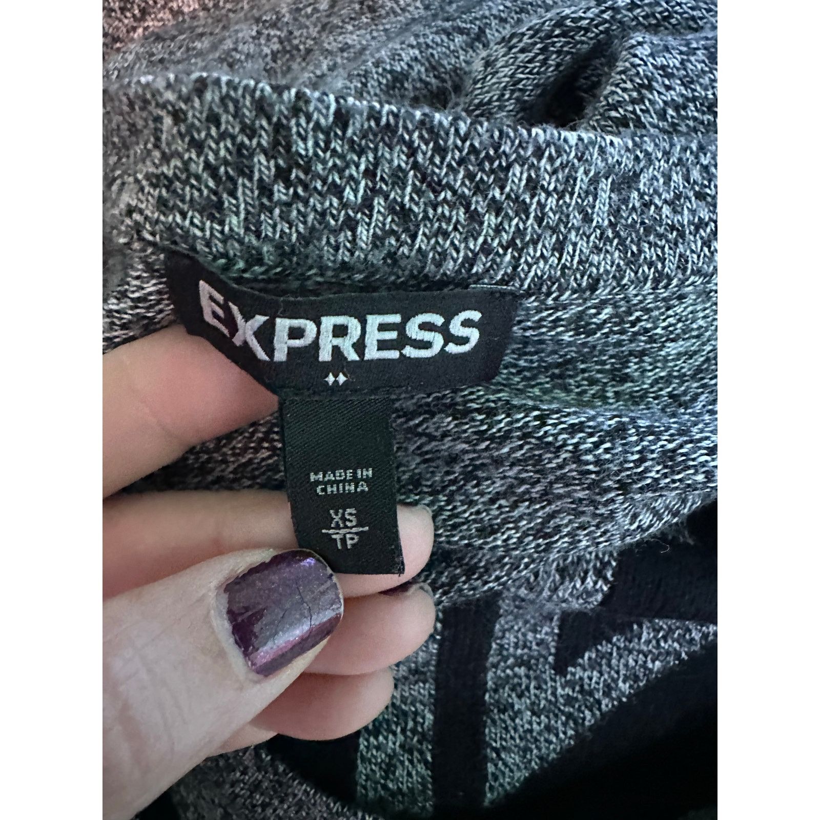 Express Express gray black geometric sweater dress size XS Size XS / US 0-2 / IT 36-38 - 3 Thumbnail
