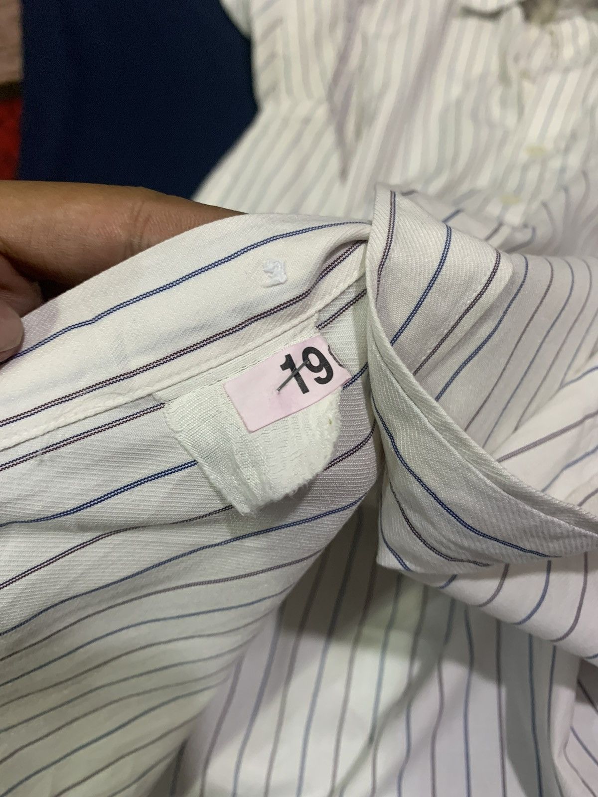 Balenciaga Balenciaga BB Paris Stripe Pocket Button Shirt Luxury Size US XL / EU 56 / 4 - 7 Thumbnail