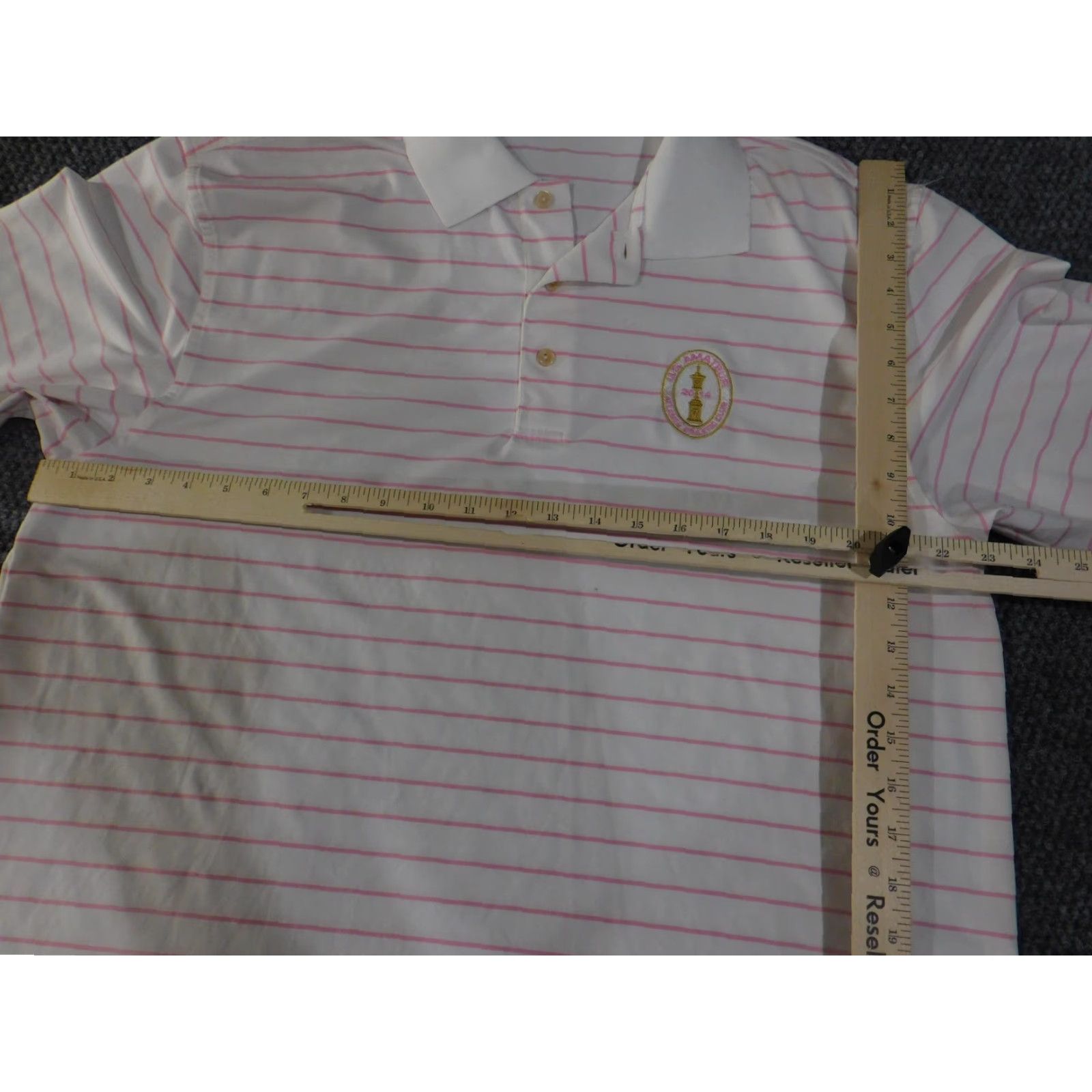 Peter Millar VINTAGE Peter Millar Polo Shirt Mens L Pink Stripe Summer Comfort Golf US Amateur Size US L / EU 52-54 / 3 - 7 Thumbnail