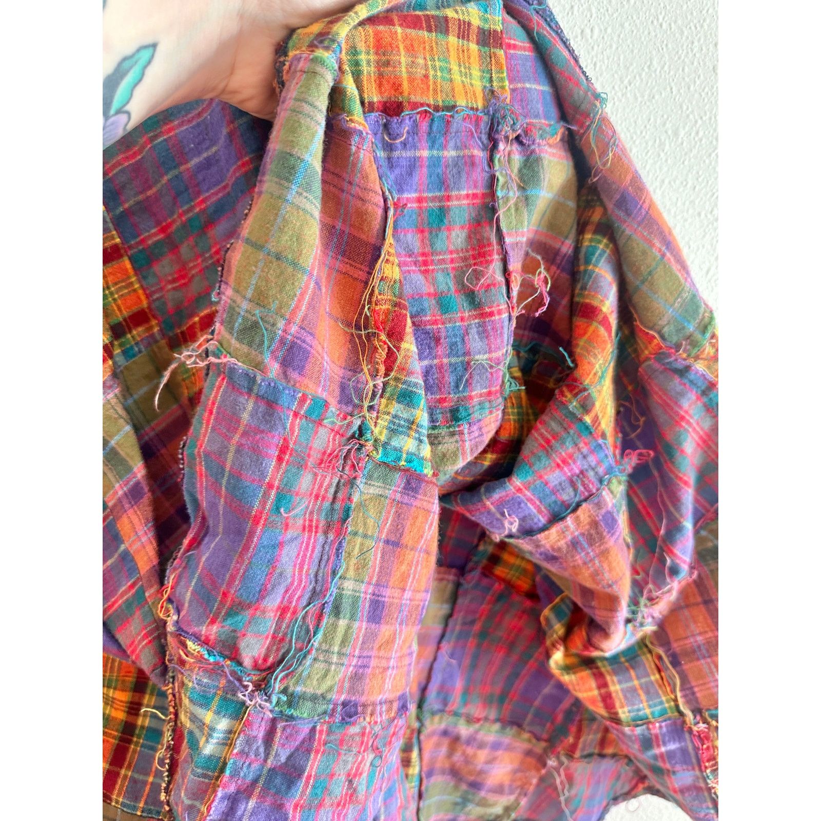 Vintage Vintage 60s 70s Patchwork Midi Skirt Size 27" / US 4 / IT 40 - 9 Thumbnail