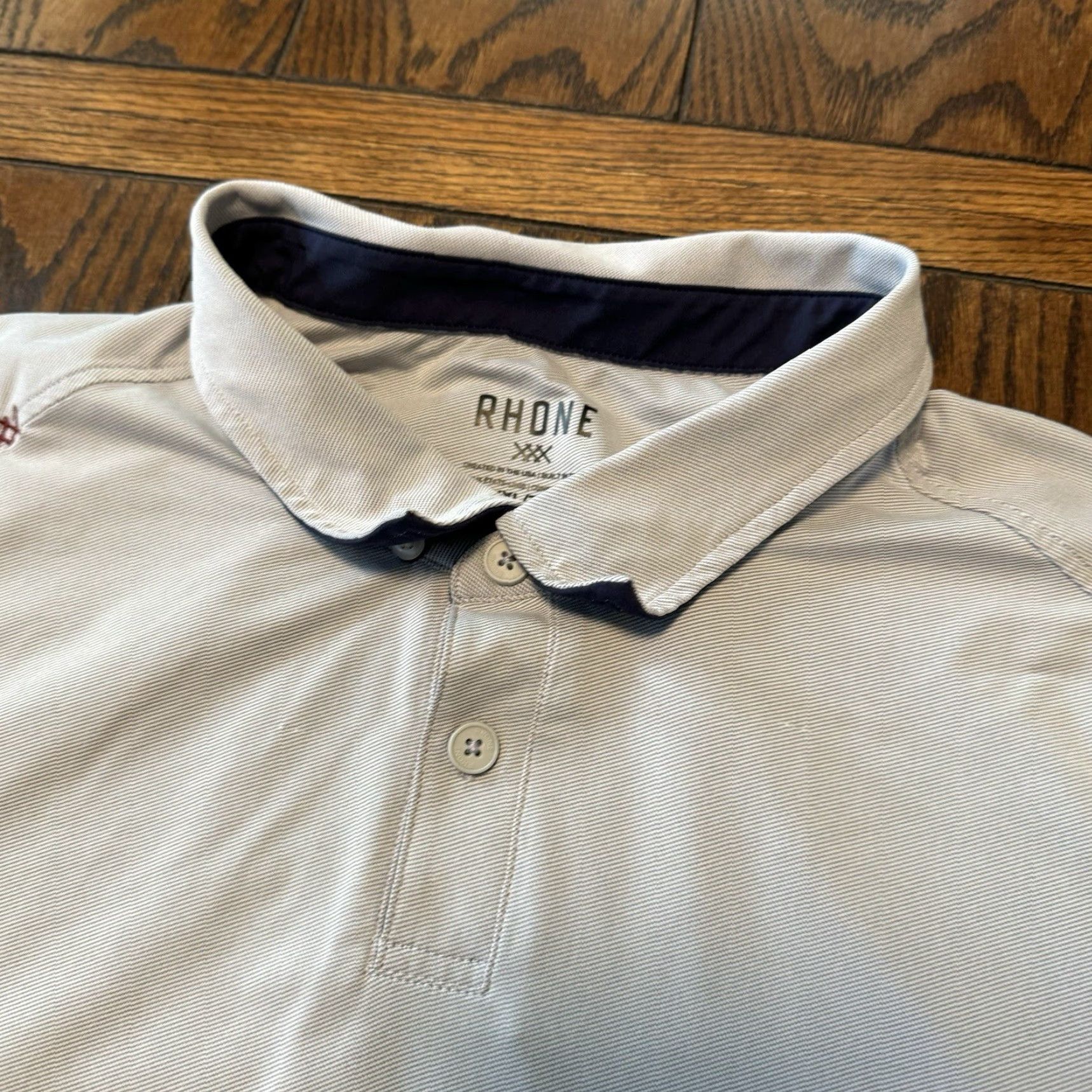Rhone Rhone Commuter Polo Shirt Stretch Moisture Wicking Mens Size XXL Blue Micro Dot Polo Shirt Size US XXL / EU 58 / 5 - 4 Thumbnail
